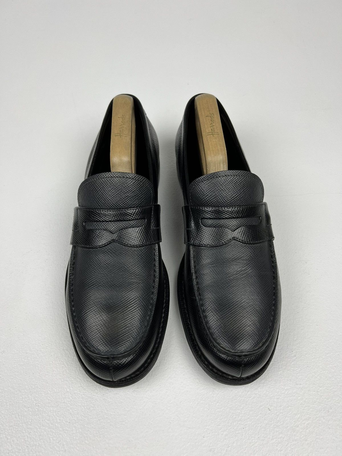 Prada PRADA Loafers Leather Saffiano Penny Shoes FOMS Black Men’s Size US 9.5 / EU 42-43 - 4 Thumbnail