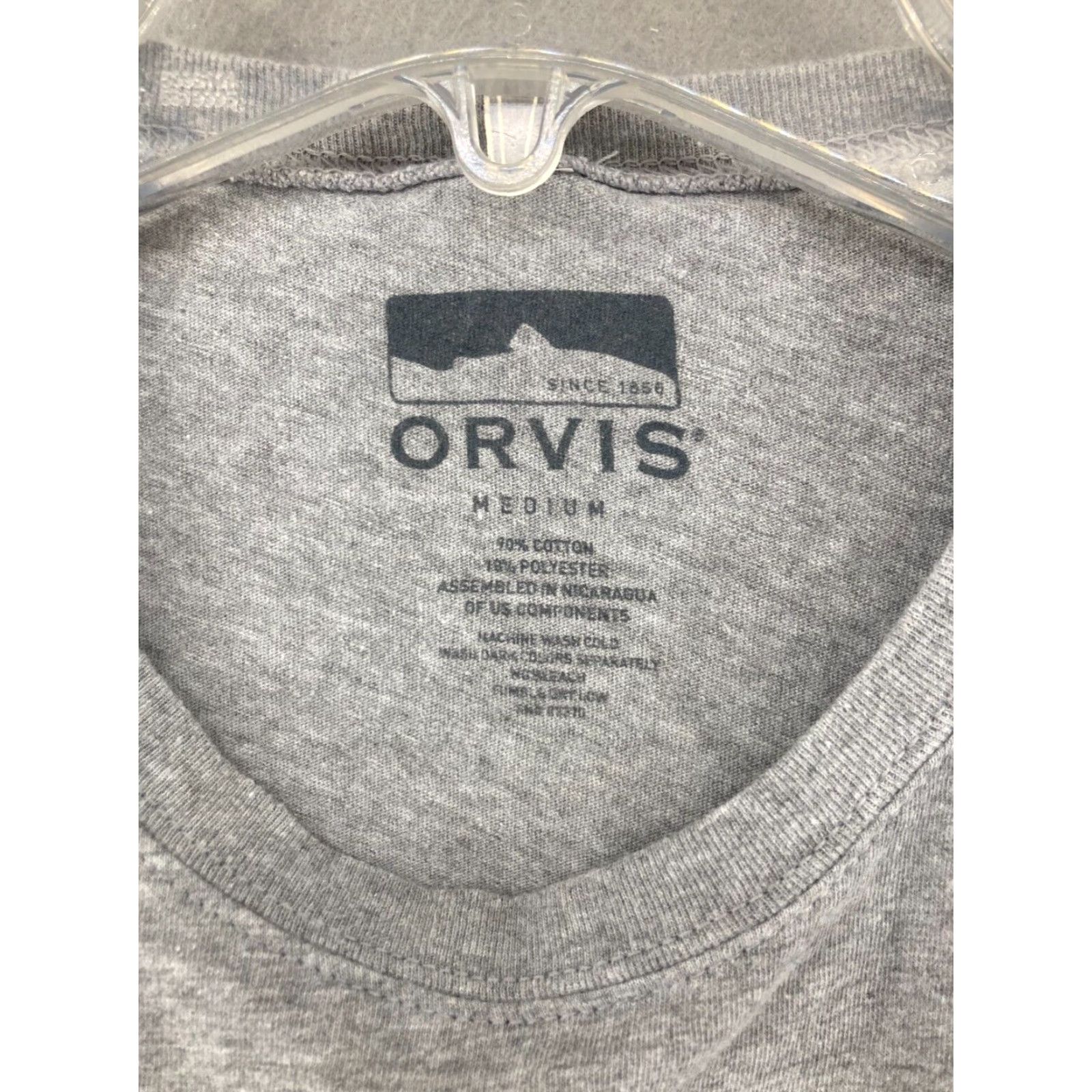 Orvis Orvis Mens Long Sleeve TShirt Medium Gray Logo Spellout Outdoor Size US M / EU 48-50 / 2 - 6 Thumbnail