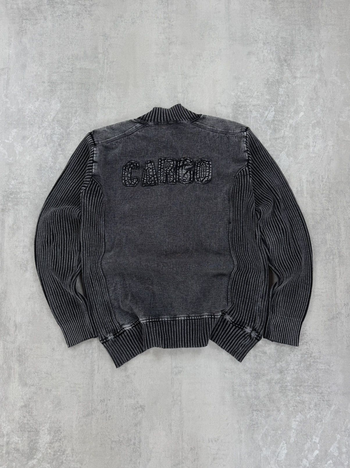 Vintage Vintage Cargo Washed Black/Grey Cardigan Full zip sweater Size US XL / EU 56 / 4 - 3 Thumbnail