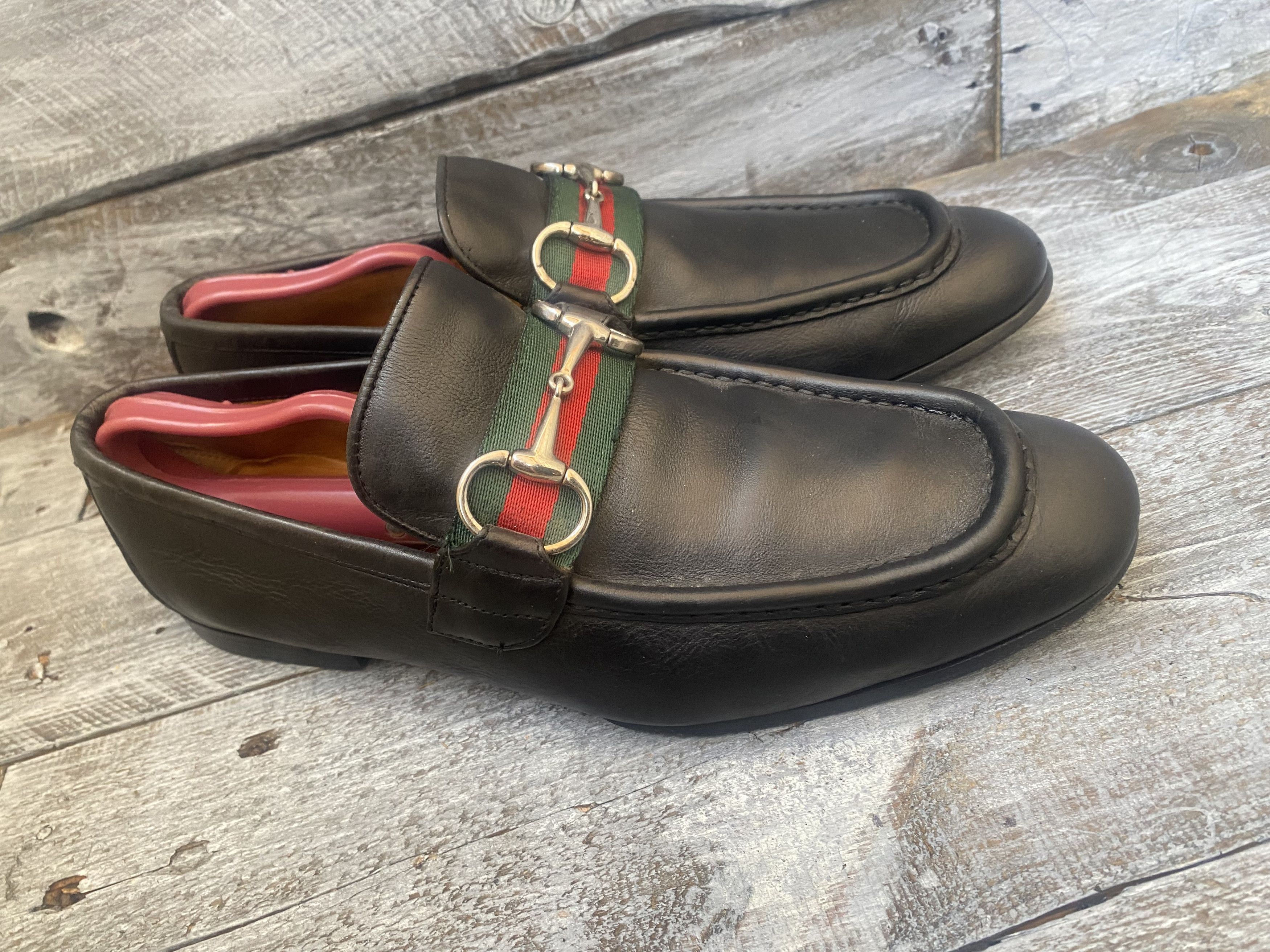 Designer × Gucci Gucci horsebit playboy three stripe jordan loafers sz 40E Size US 7 / EU 40 - 10 Thumbnail
