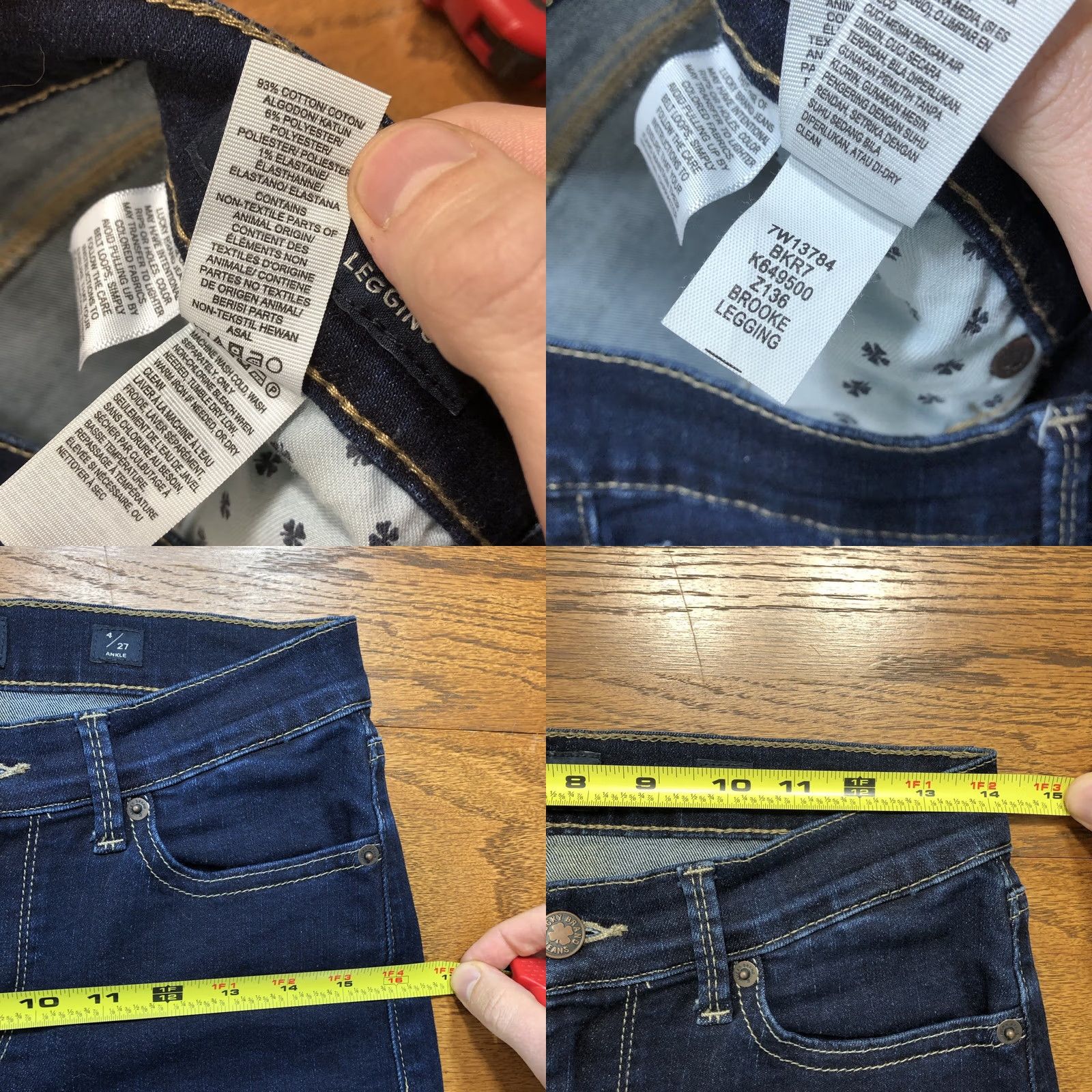 Lucky Brand Lucky Brand Brooke Legging Ankle Jeans Blue Medium Wash Womens 4/29 Inseam 29 in Regular Rise 9 in Zip 5-Pocket Denim Cotton Blend Size 27" / US 4 / IT 40 - 8 Thumbnail