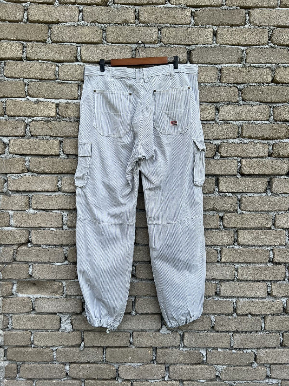 Japanese Brand Dogman Hickory Stripe Workwear Pants Waist 36" Size US 36 / EU 52 - 7 Thumbnail