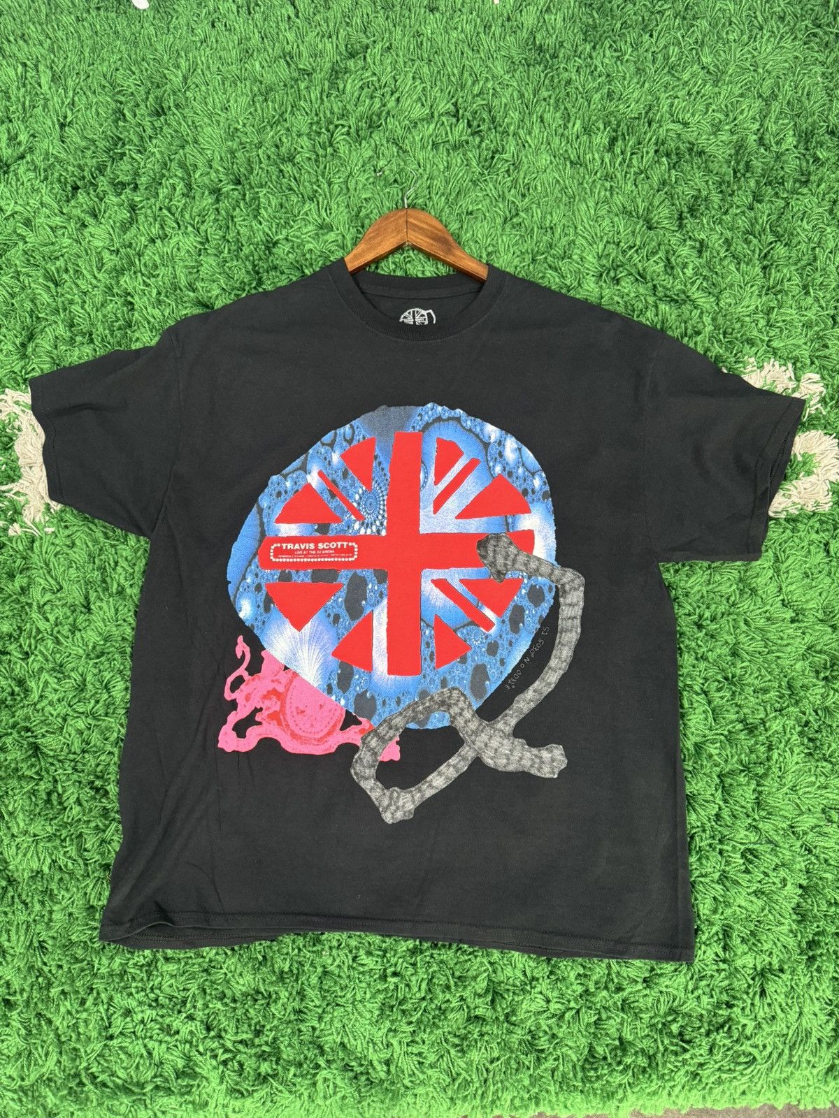 Travis Scott Travis Scott O2 Union Jack Tee Black Size L Size US L / EU 52-54 / 3 - 1 Thumbnail