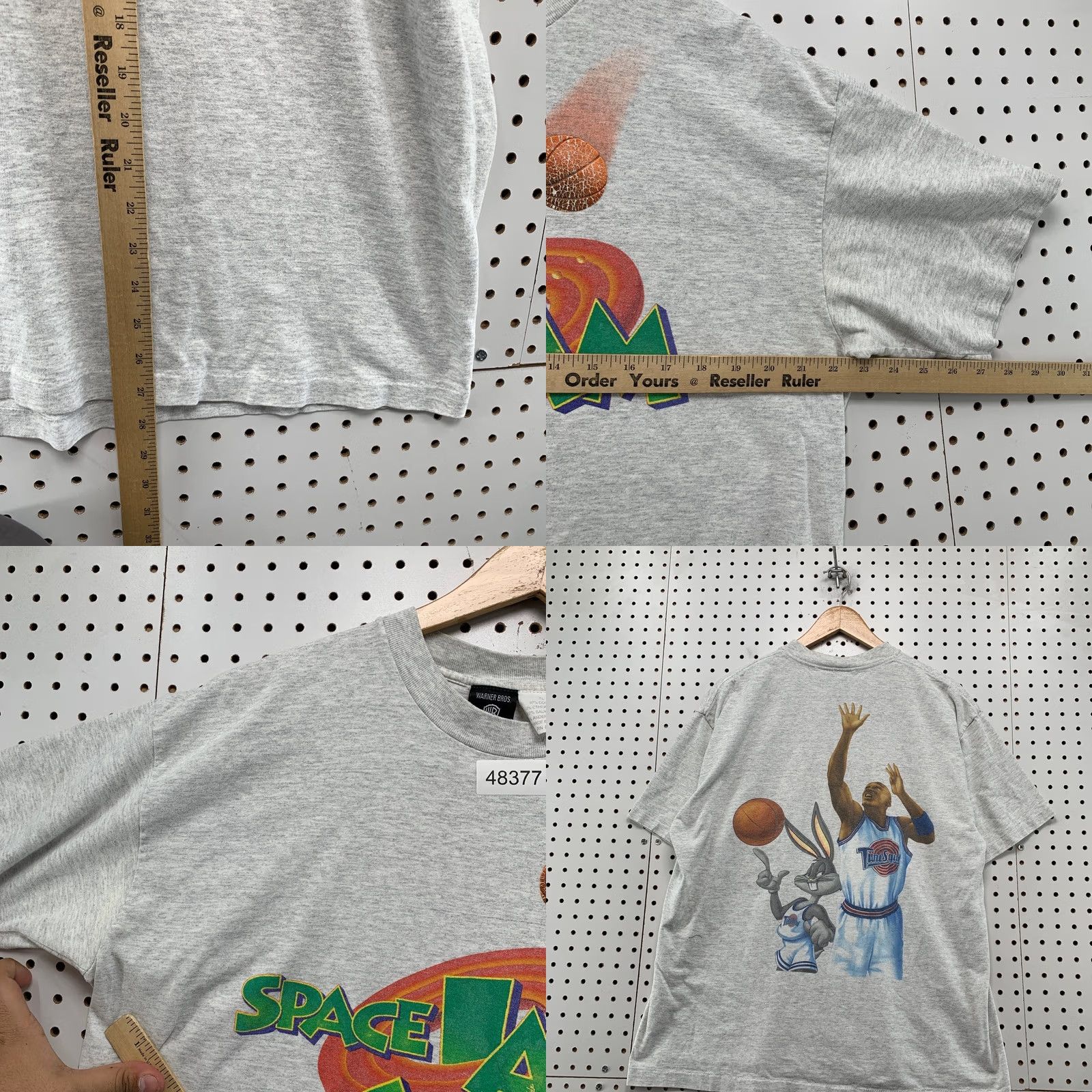 Vintage VINTAGE Nike Space Jam Bugs Bunny Shirt Mens XL Gray Warner Bros USA RARE Size US XL / EU 56 / 4 - 9 Thumbnail