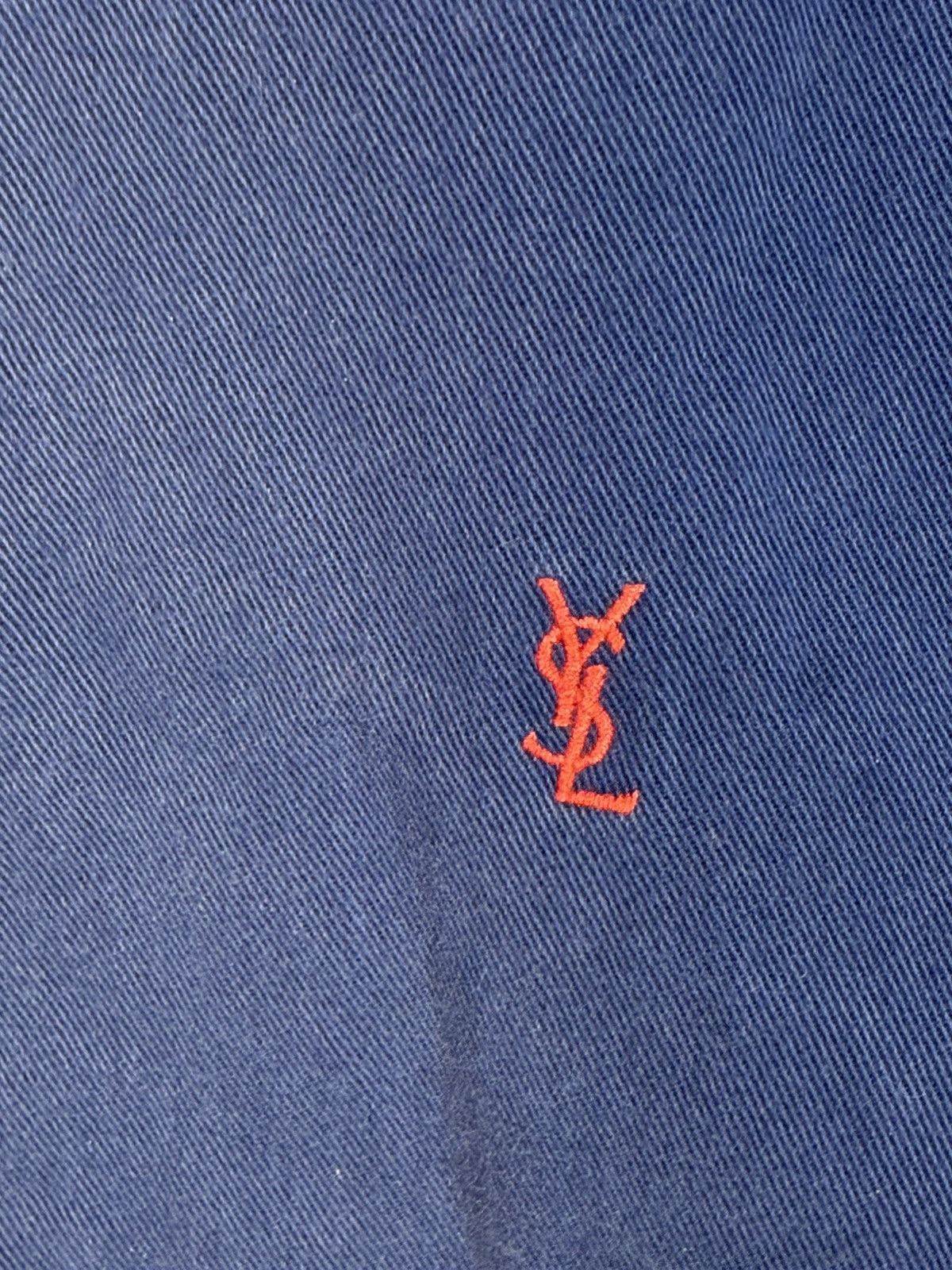 Yves Saint Laurent Blue YSL Shirt Heavy Cotton Vintage Yves Saint Laurent Dress Size US XL / EU 56 / 4 - 3 Thumbnail