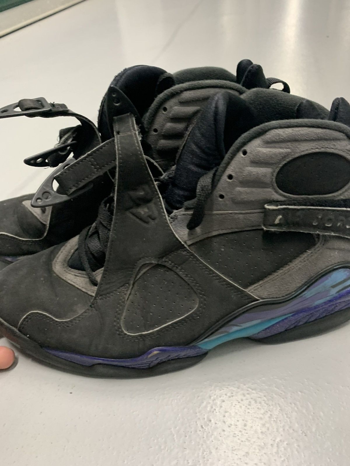 Jordan Brand Air Jordan 8 Retro Aqua Black Sz 9 Size US 9 / EU 42 - 2 Thumbnail
