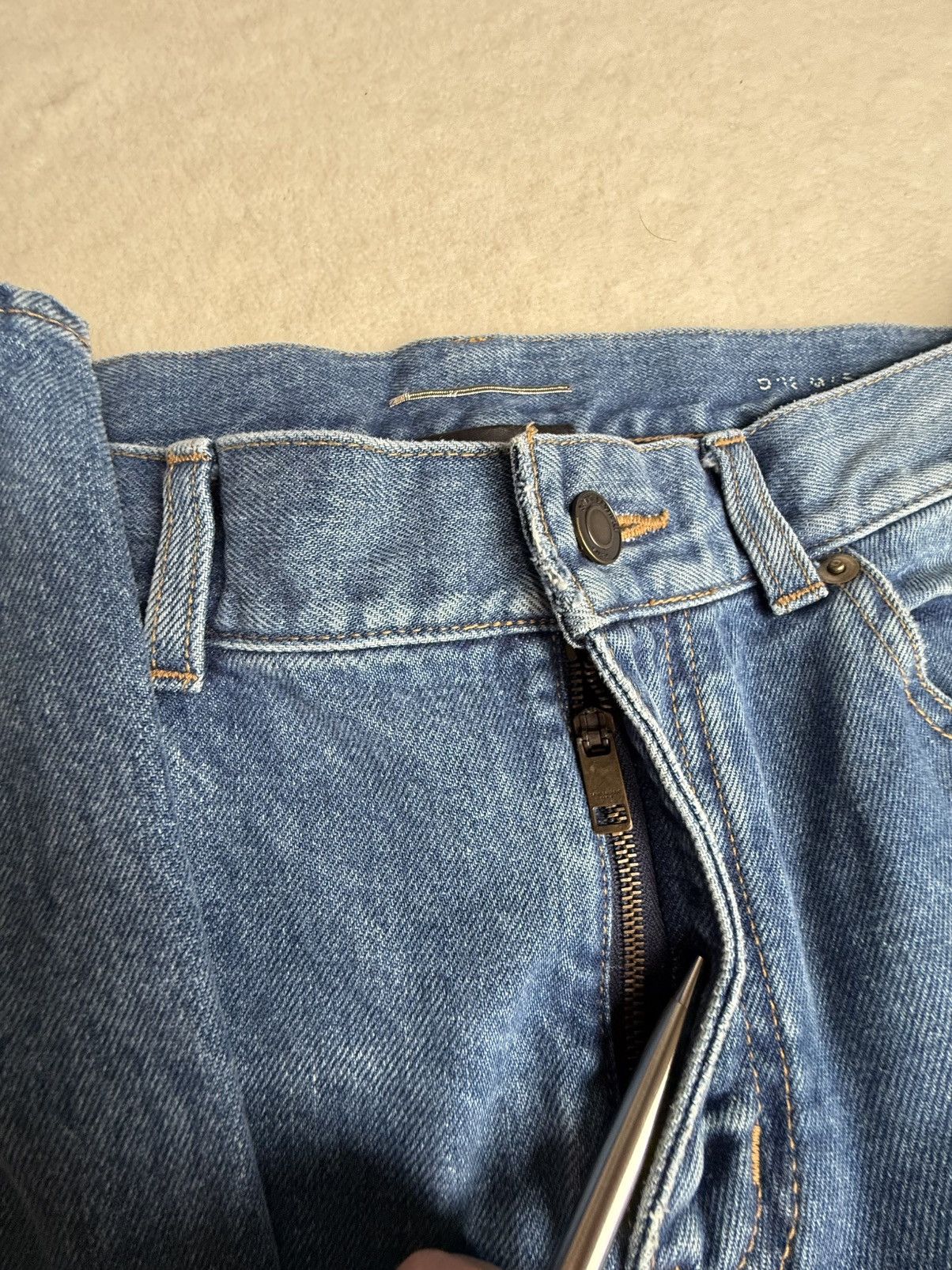 Saint Laurent Paris SS18 Saint Laurent logo script denim jeans 31 grail D02 Size US 31 - 18 Thumbnail