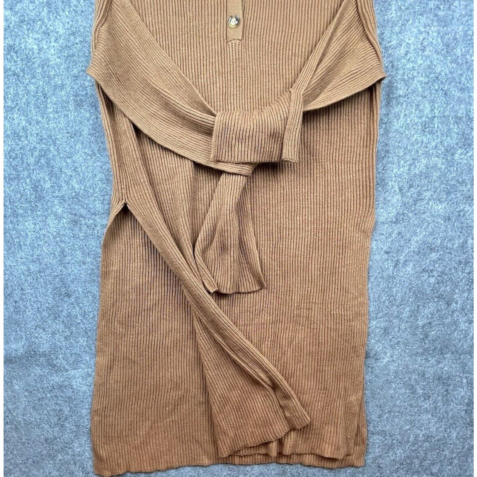 Anthropologie Anthropologie Mable Sweater Dress Large Tie Waist Lagenlook Size L / US 10 / IT 46 - 3 Thumbnail