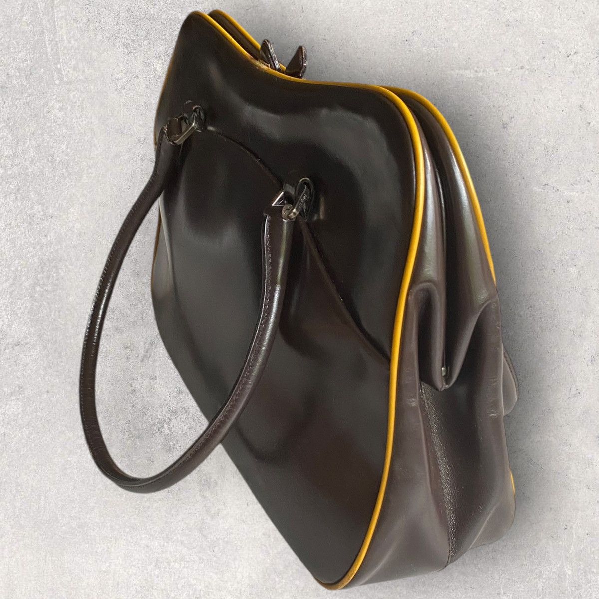 Prada Prada Brown Leather Bag Size ONE SIZE - 3 Thumbnail