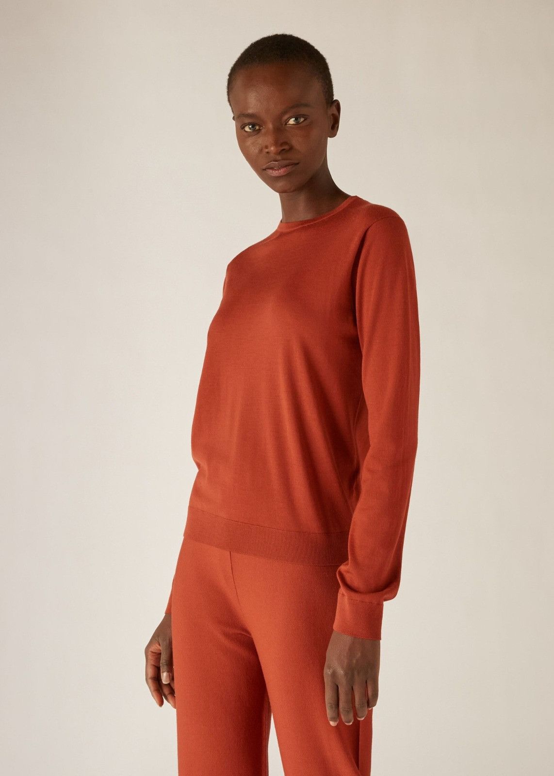 Loro Piana o1srvl11e0125 Valsesia Crewneck Sweater in Orange Size M / US 6-8 / IT 42-44 - 4 Thumbnail