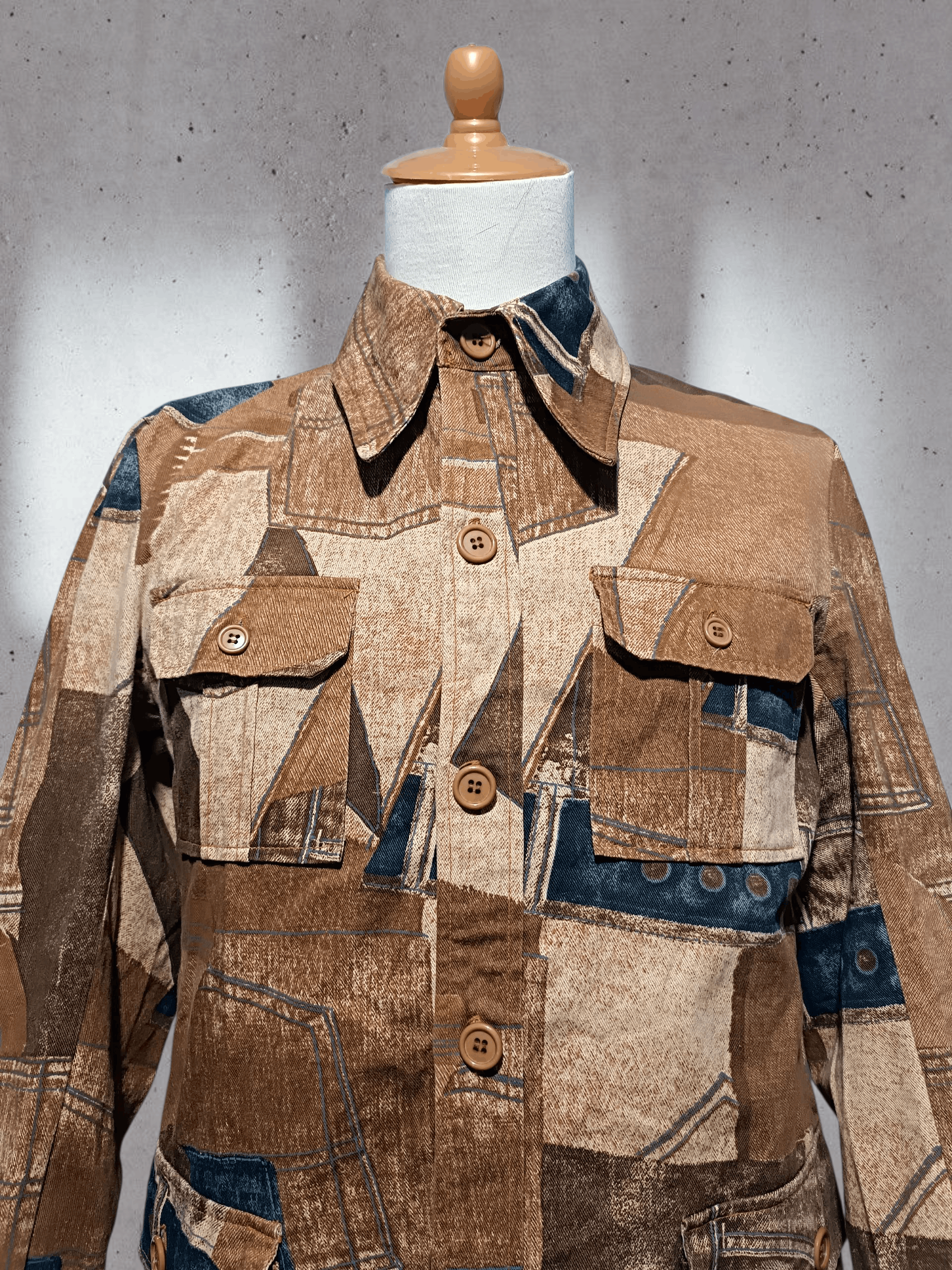 Japanese Brand Vintage Jacket Fake Print Denim Size US M / EU 48-50 / 2 - 3 Thumbnail