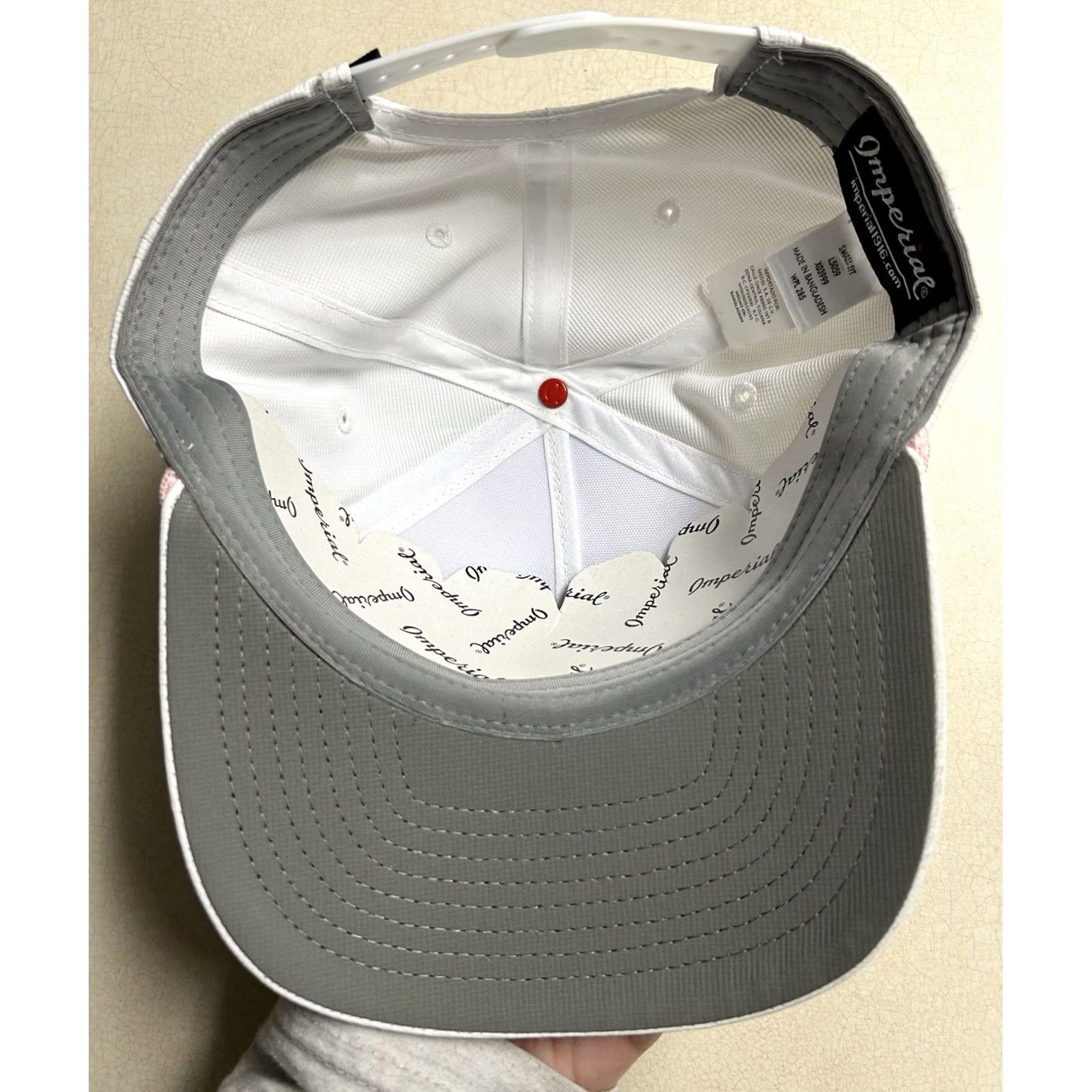 Vintage NWOT AD 40 Palm Trees Rope Snap Back Hat Cap White/Pink Small Fit UPF 50+ Womens Unisex Adults Hat Size ONE SIZE - 8 Thumbnail