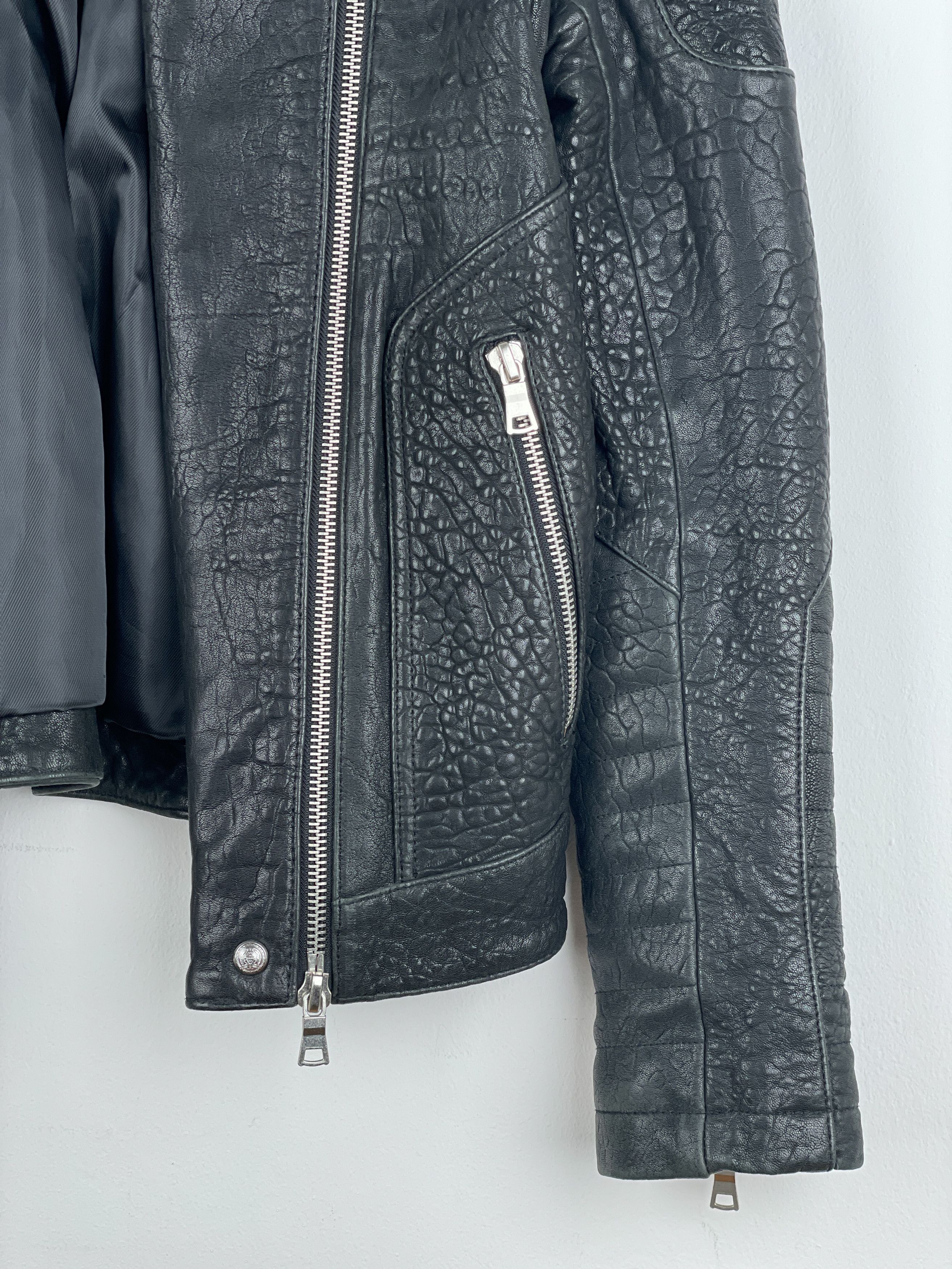 Balmain × H&M Balmain x H&M AW15 Double-Zipper Biker Leather Jacket Size US L / EU 52-54 / 3 - 8 Thumbnail