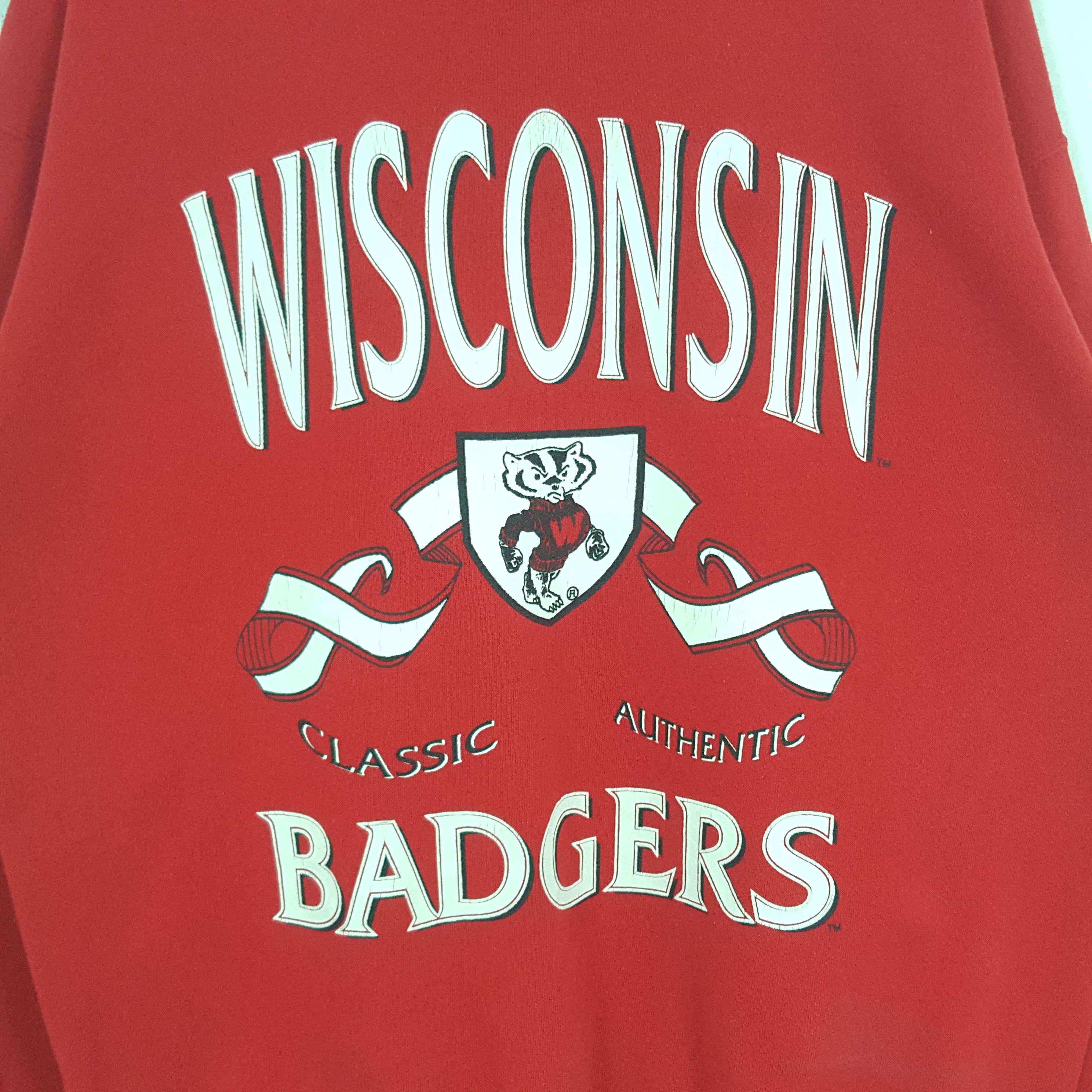 NFL × Vintage Vintage Wisconsin Badgets American Football Team Sweatshirt Size US L / EU 52-54 / 3 - 2 Thumbnail