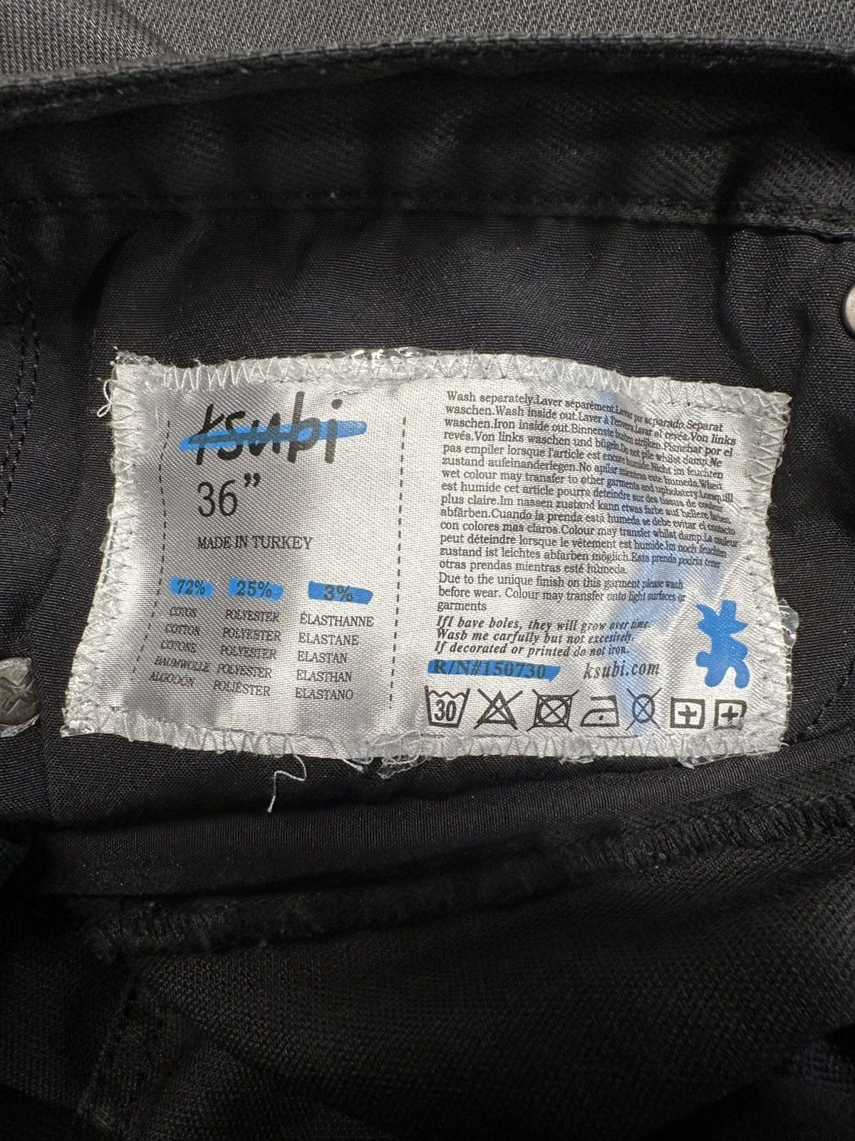 Ksubi Ksubi Plain Black Waxed Denim Jeans Size 36 Size US 36 / EU 52 - 5 Thumbnail