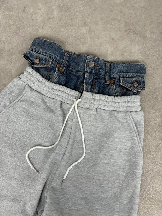 Dolce & Gabbana SS2006 Dolce & Gabbana Beige Denim Hybrid Jogger Pants Size US 32 / EU 48 - 6 Thumbnail
