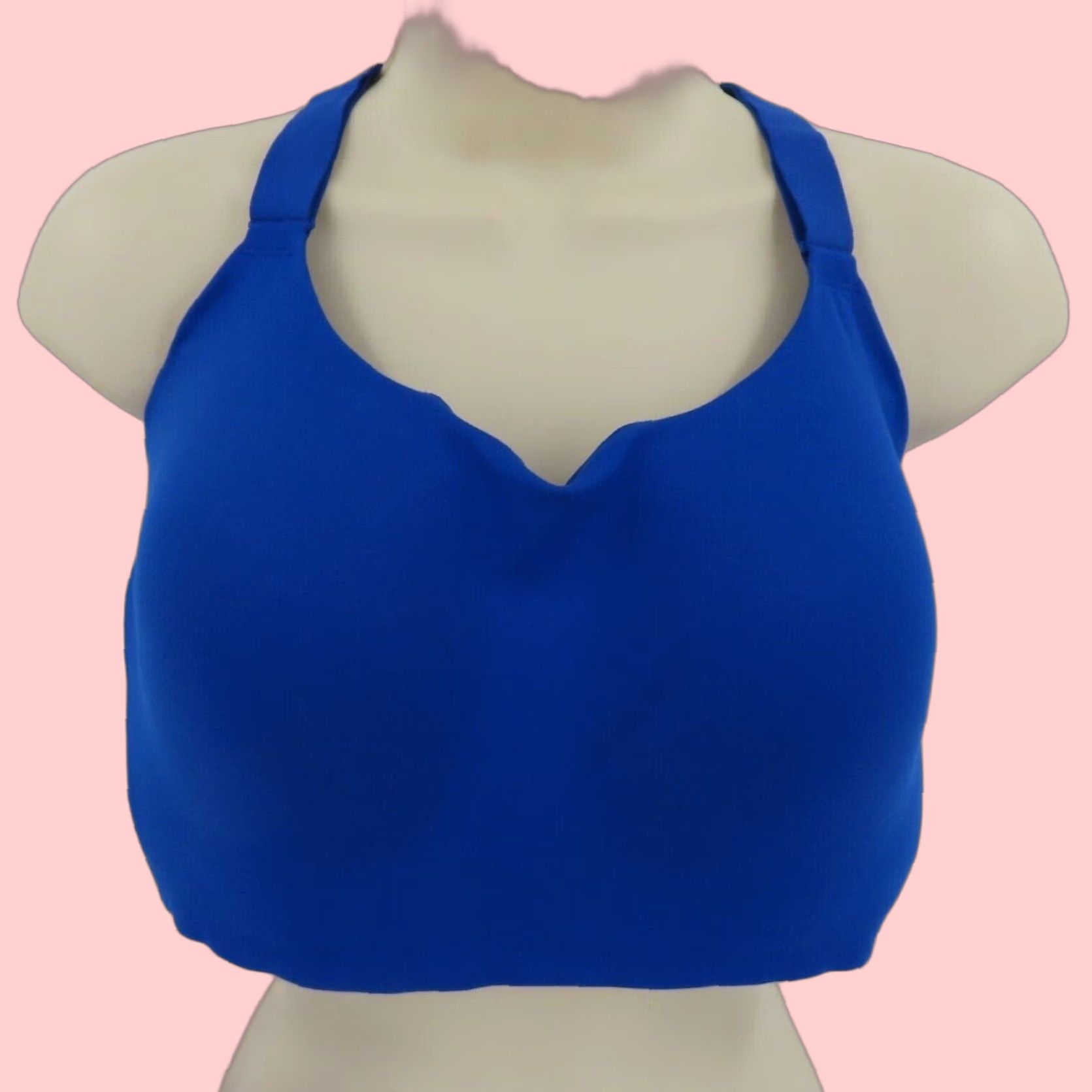 Victorias Secret Victoria's Secret Sports Bra 36Ddd Wireless Padded Solid Blue Activewear Womens