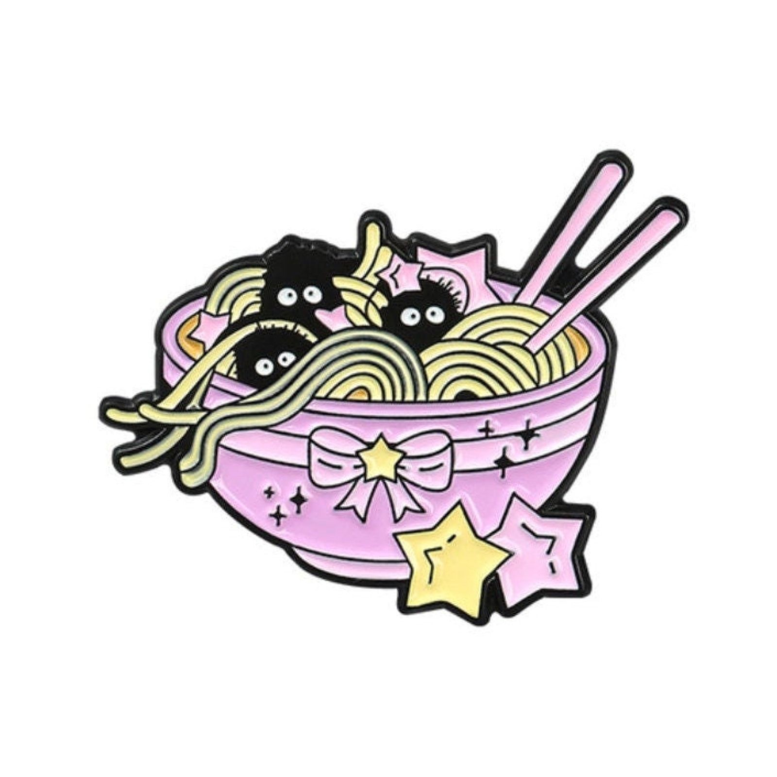 Japanese Brand Susuwatari Soot Sprites In Ramen Totoro Enamel Pins - 190-1 Size ONE SIZE - 1 Thumbnail