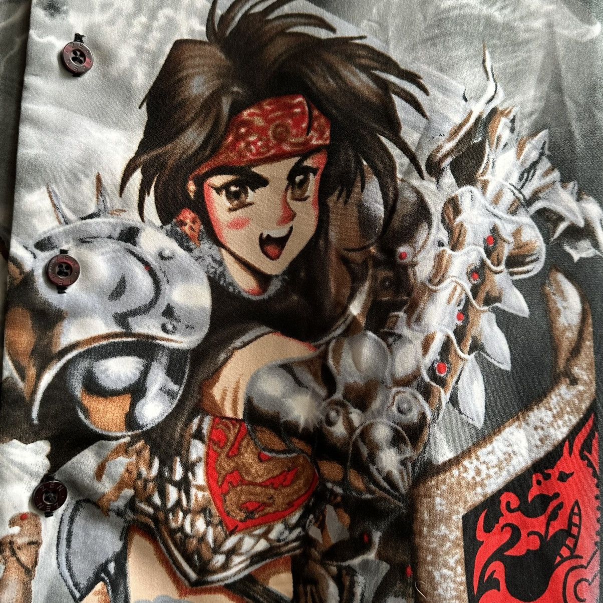 Japanese Brand Vintage 2000s Anime Dragon Japanese Style AOP Graphic Shirt Size US L / EU 52-54 / 3 - 3 Thumbnail