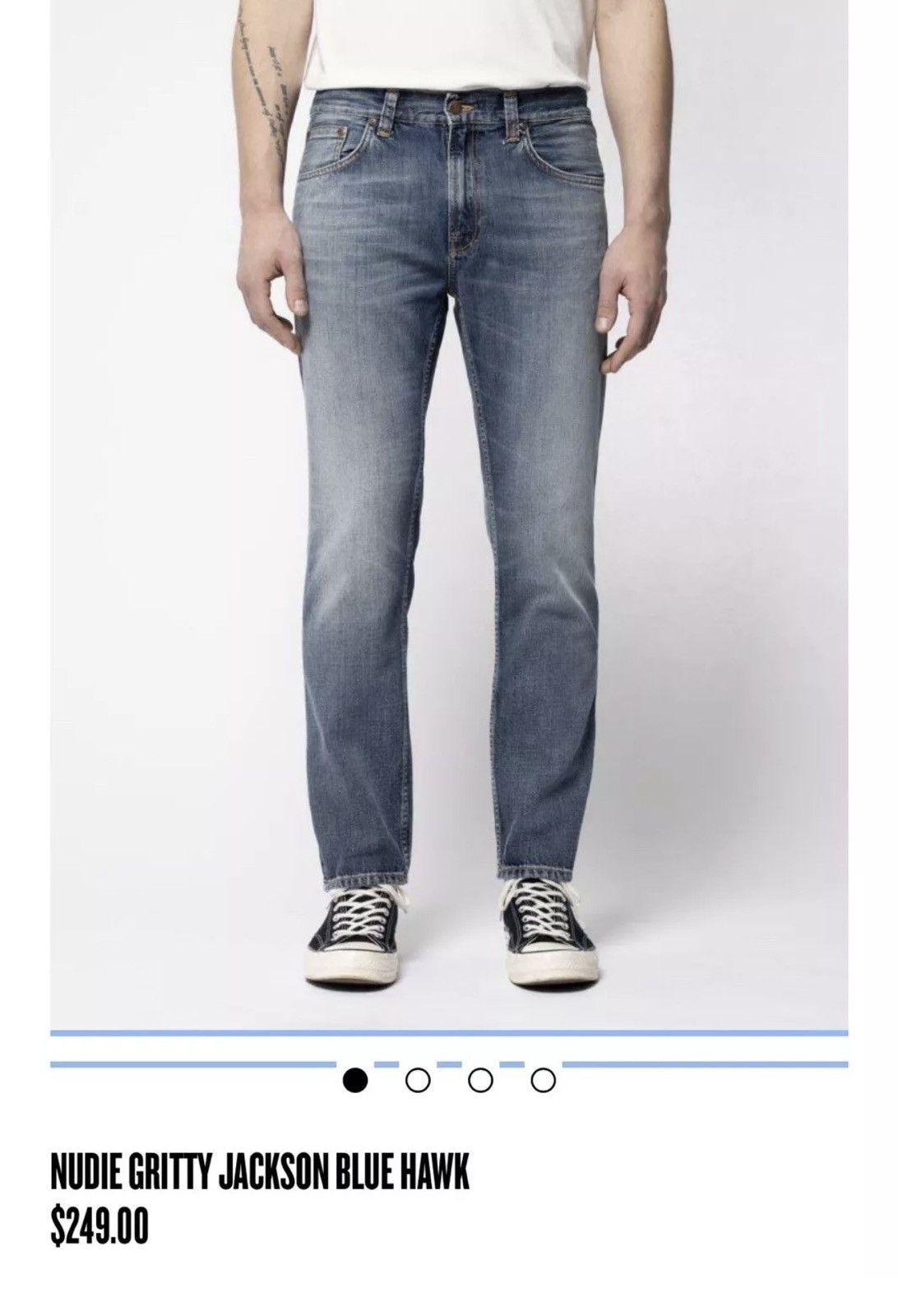 Nudie Jeans NUDIE GRITTY JACKSON BLUE HAWK. 32Wx28L Retails $249 Size US 32 / EU 48 - 6 Thumbnail