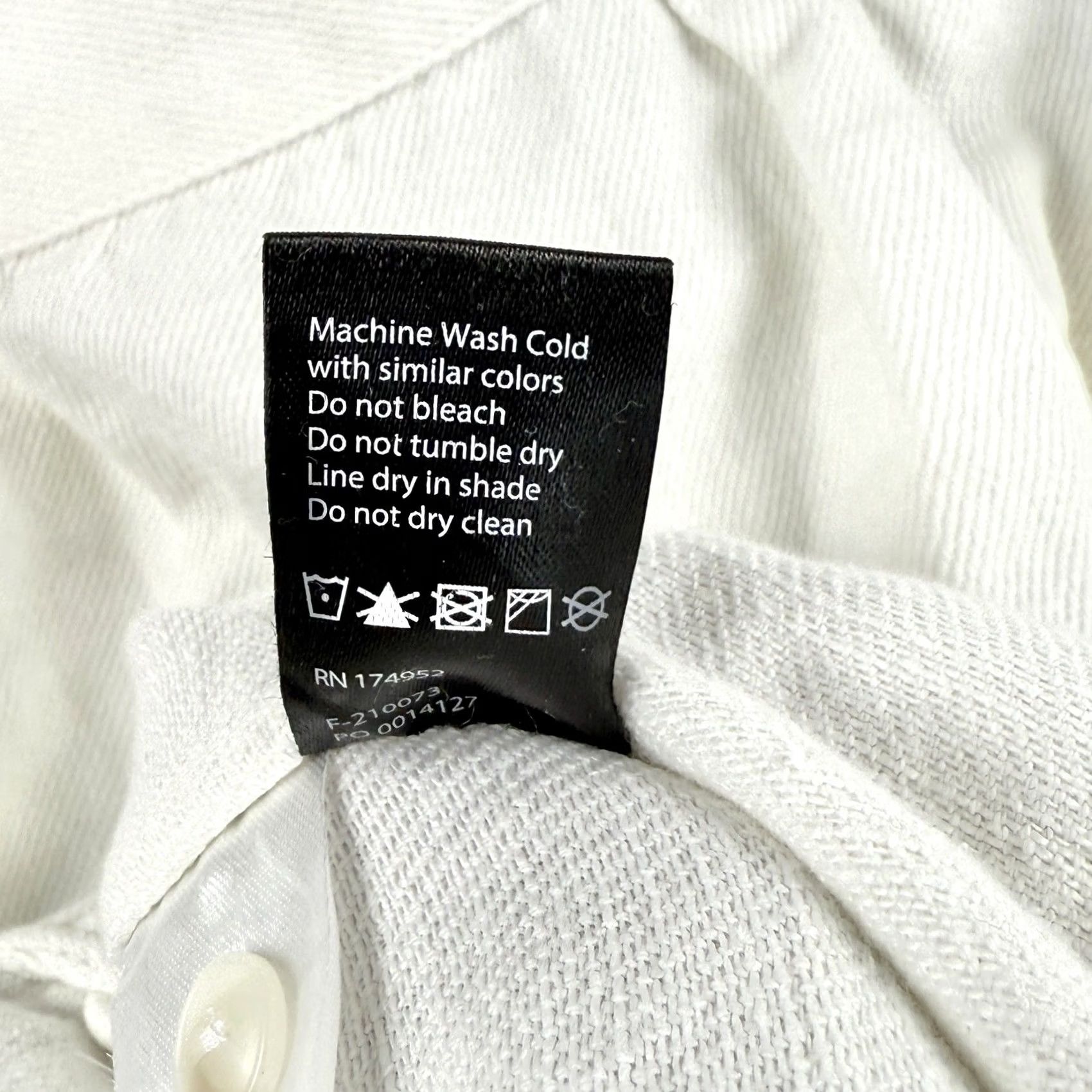 Flint And Tinder Flint And Tinder Shirt Mens Medium Button-Up White Hemp Cotton Long Sleeve Size US M / EU 48-50 / 2 - 5 Thumbnail
