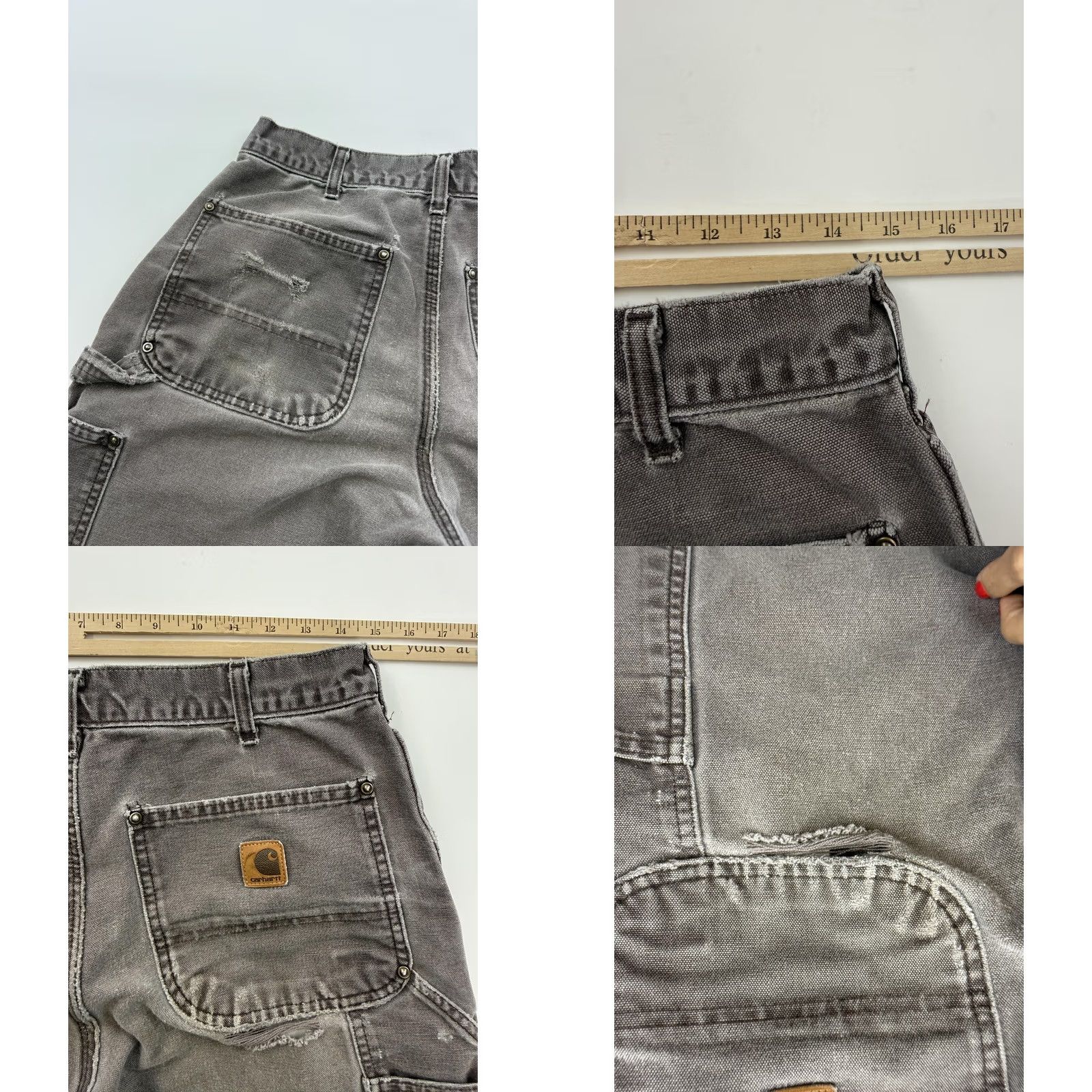 Carhartt Carhartt Pants Mens 32x28 Gray Relaxed Fit Canvas Carpenter Workwear Utility Size US 32 / EU 48 - 9 Thumbnail