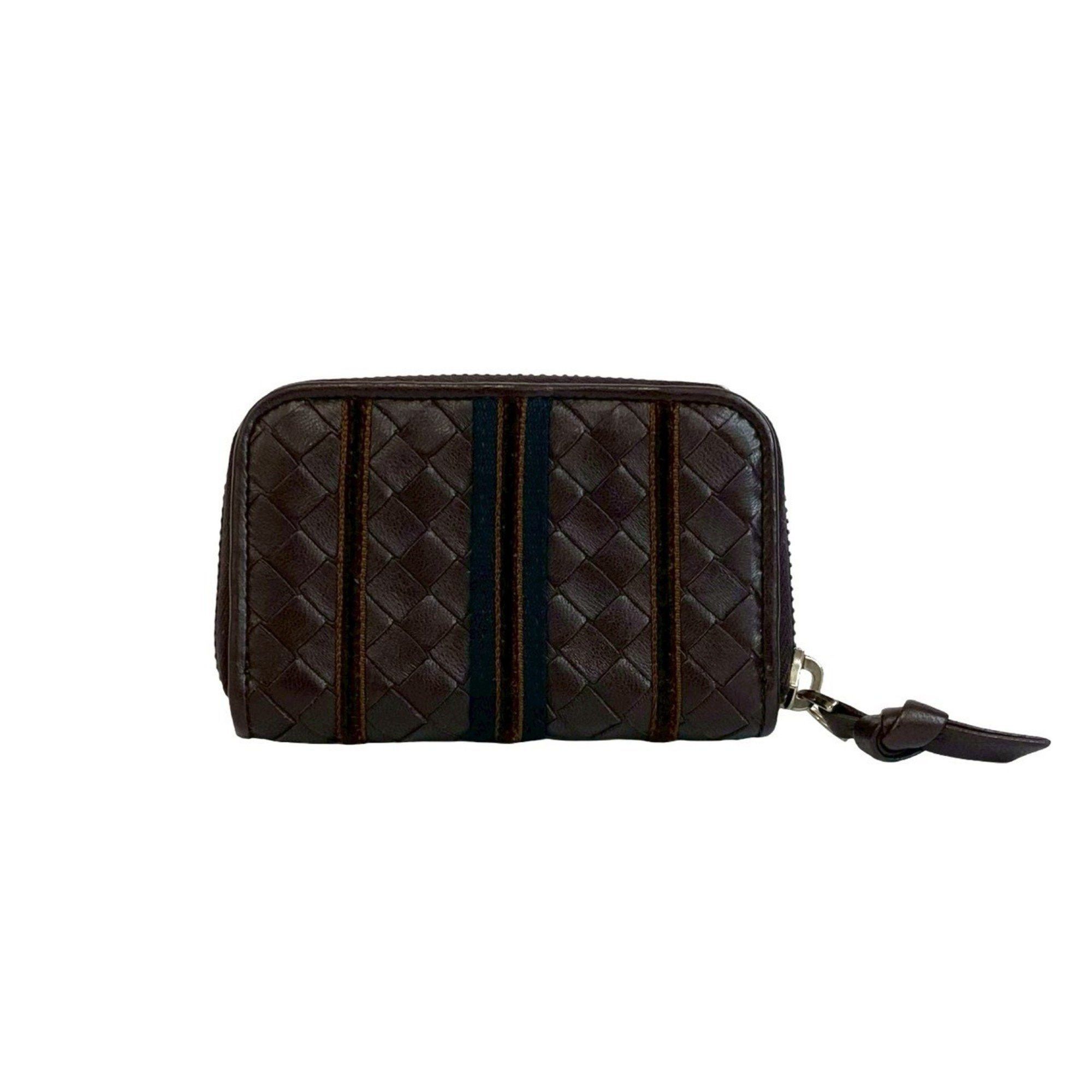 Bottega Veneta BOTTEGA VENETA Intrecciato Leather Round Zip Coin Case, Brown, 64864 Size ONE SIZE - 1 Thumbnail