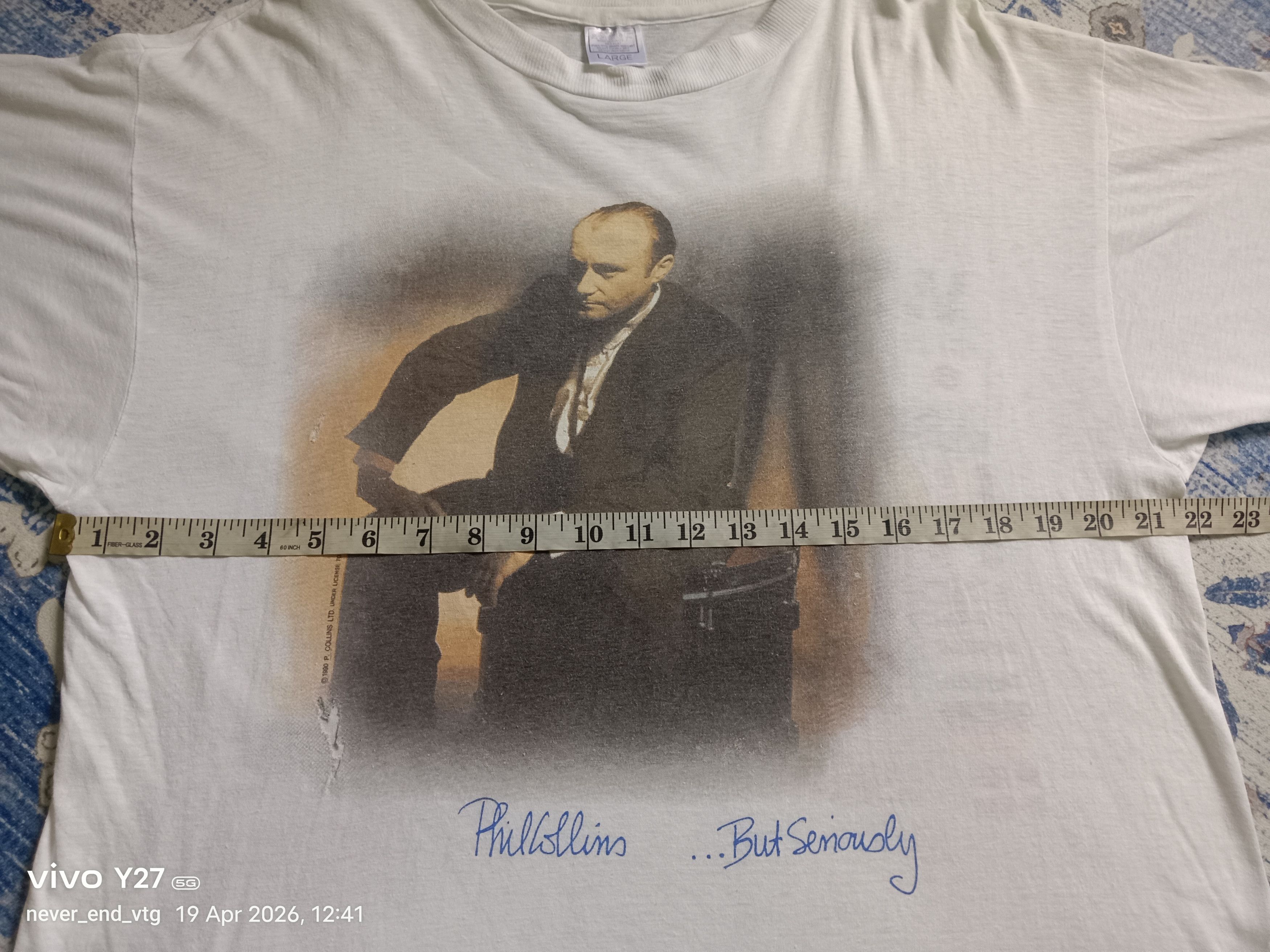 Band Tees Vintage Phil Collins T-shirt Size US L / EU 52-54 / 3 - 6 Thumbnail