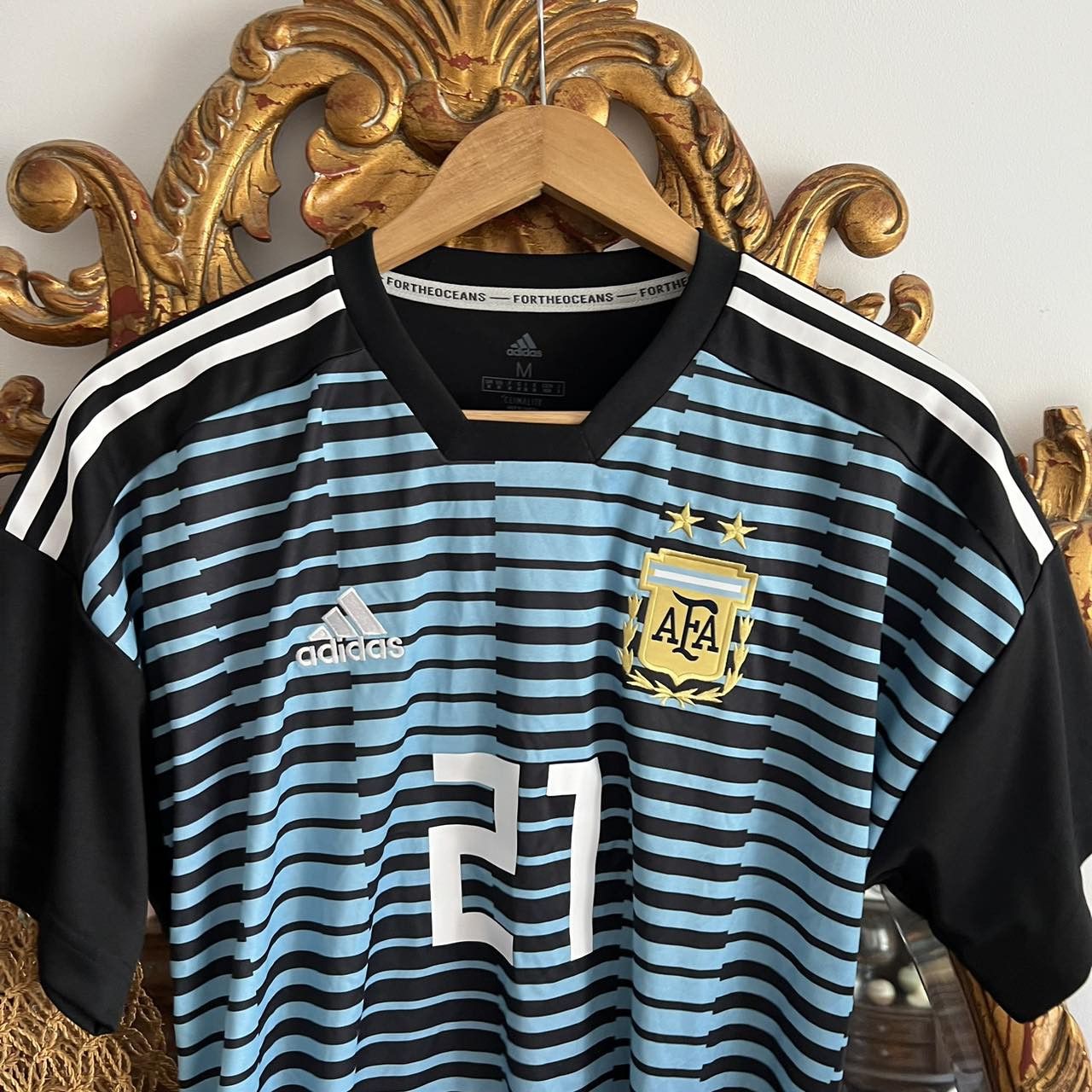 Adidas Adidas Parley Argentina Soccer Jersey 2018 Sz M Size US M / EU 48-50 / 2 - 2 Thumbnail