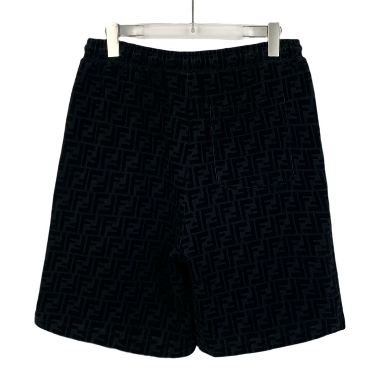 Fendi Title[Fendi] Black Logo Allover Print Cotton Drawstring Shor Size 36" / US 14 / IT 50 - 7 Thumbnail