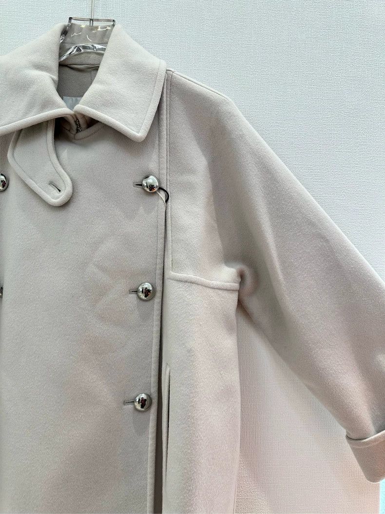 Max Mara Max Mara Beige wool coat Size L / US 10 / IT 46 - 4 Thumbnail