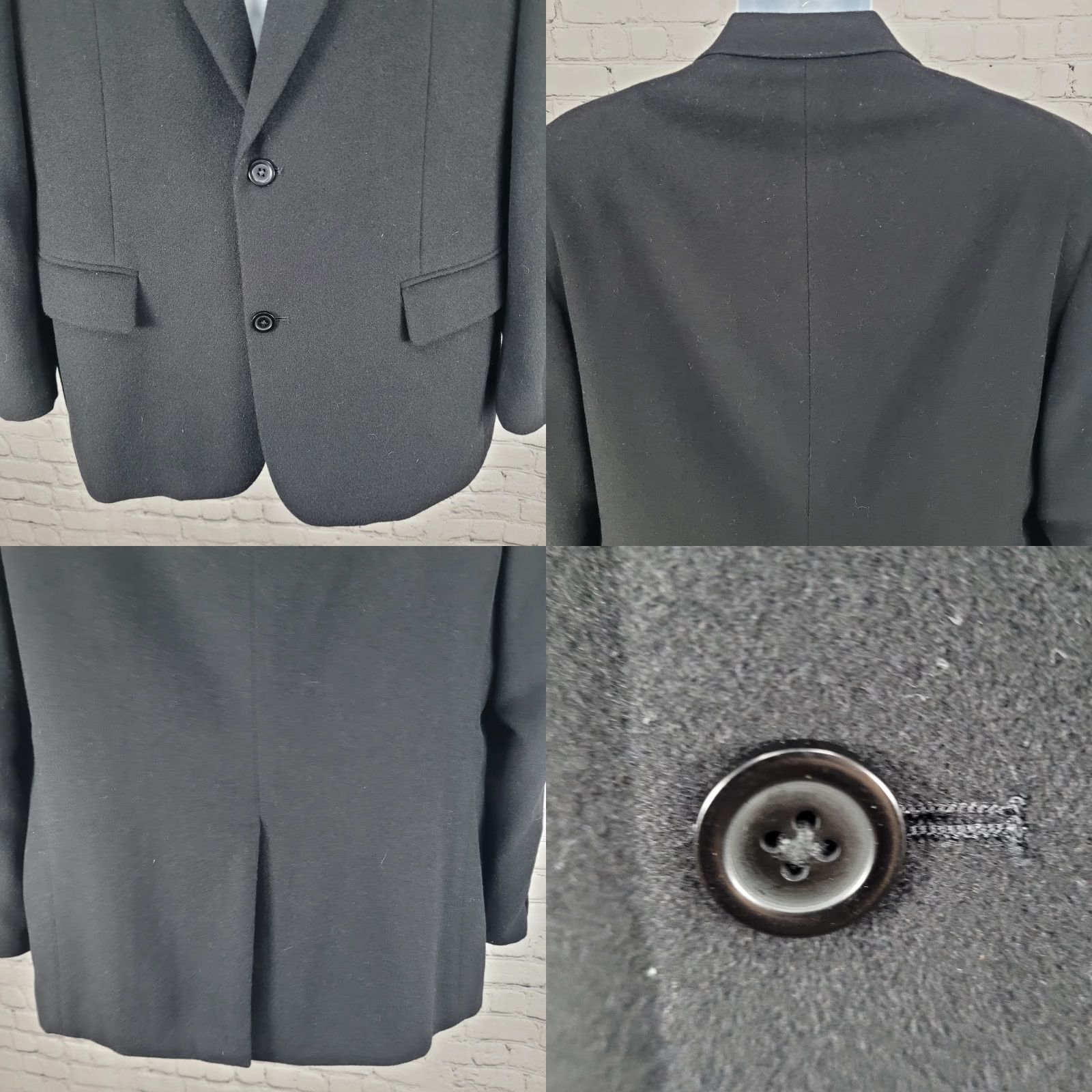 Club Room Club Room Blazer 42S Black Wool Silk Cashmere 2 Button Vented Notch Sport Coat Size 42R - 8 Thumbnail