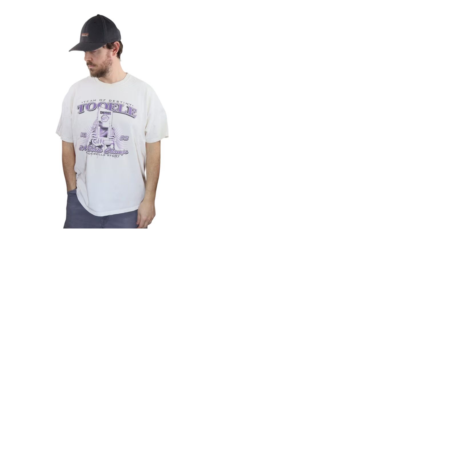 Vintage VINTAGE Tooele Utah Basketball T Shirt Mens XL 2005 State Champs UHSAA High School White Graphic Print Front Back Stadium Pride USA 80s 90s Boys Mens Size US XL / EU 56 / 4 - 11 Thumbnail
