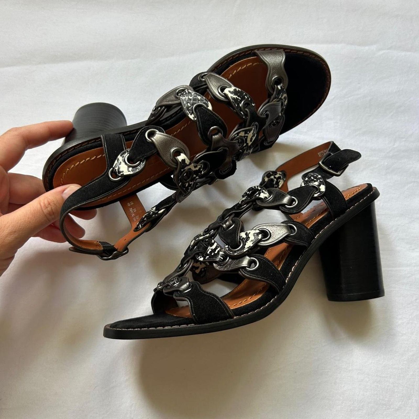 Coach Coach Mid Heel Strappy Leather Sandals Size US 6 / IT 36 - 3 Thumbnail