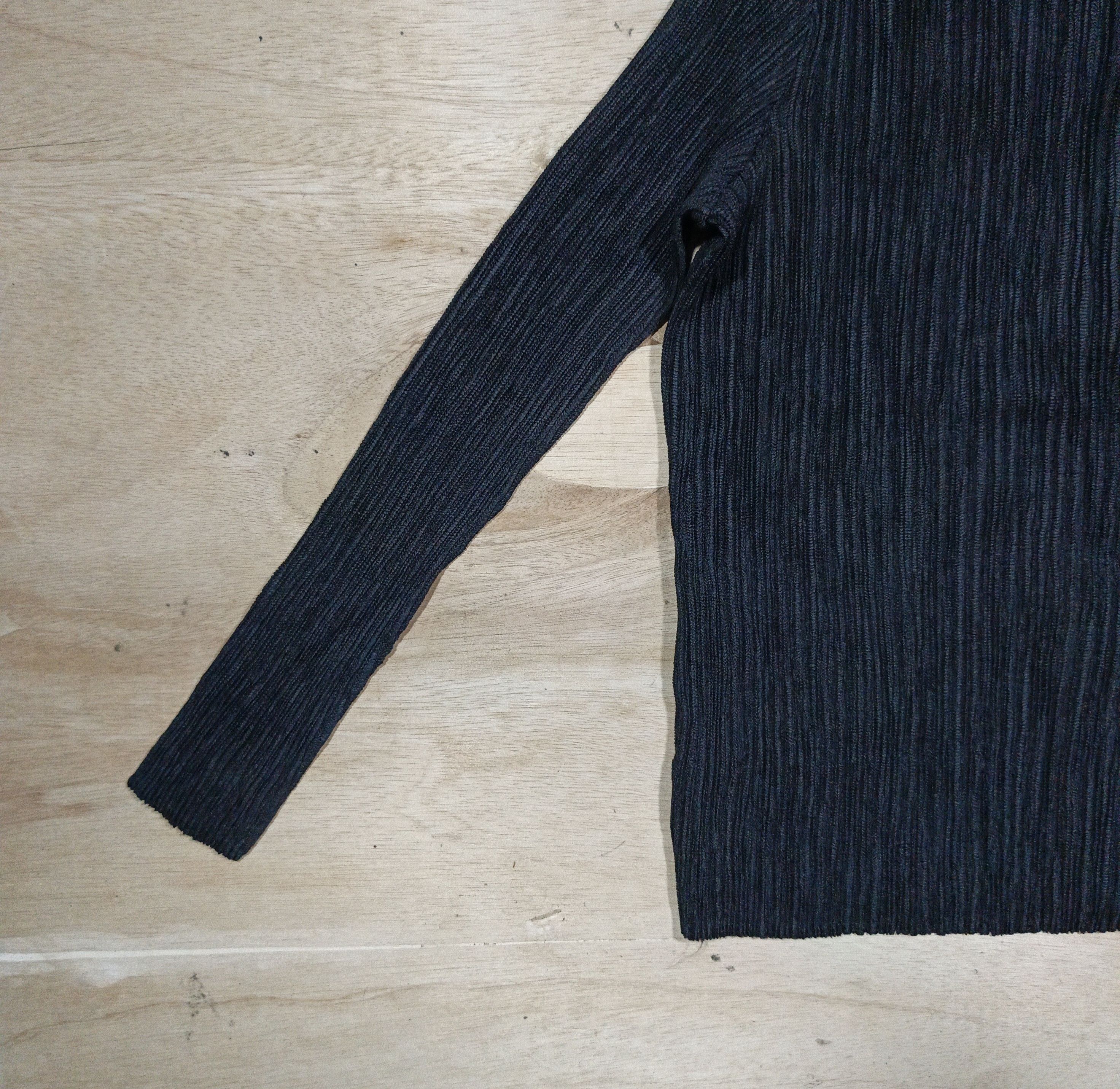 Japanese Brand SPECCHIO PLEATS Black Pleated Longsleeve Shirt Size L / US 10 / IT 46 - 9 Thumbnail