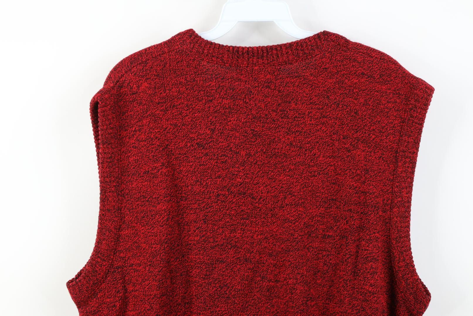 Vintage Vintage 90s Streetwear V-Neck Sweater Vest Heather Red USA Size US L / EU 52-54 / 3 - 7 Thumbnail