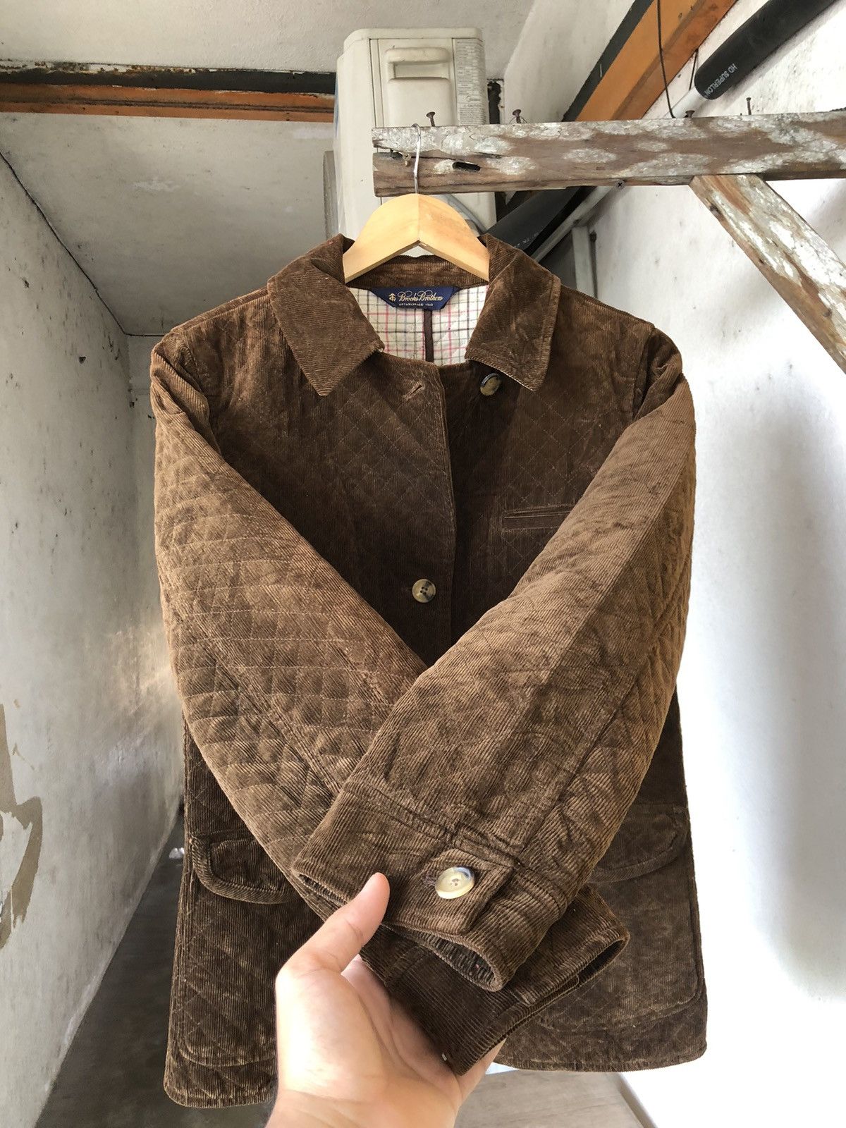 Brooks Brothers Vintage Brooks Brothers Quilt Paded Jacket Brown Size S / US 4 / IT 40 - 10 Thumbnail
