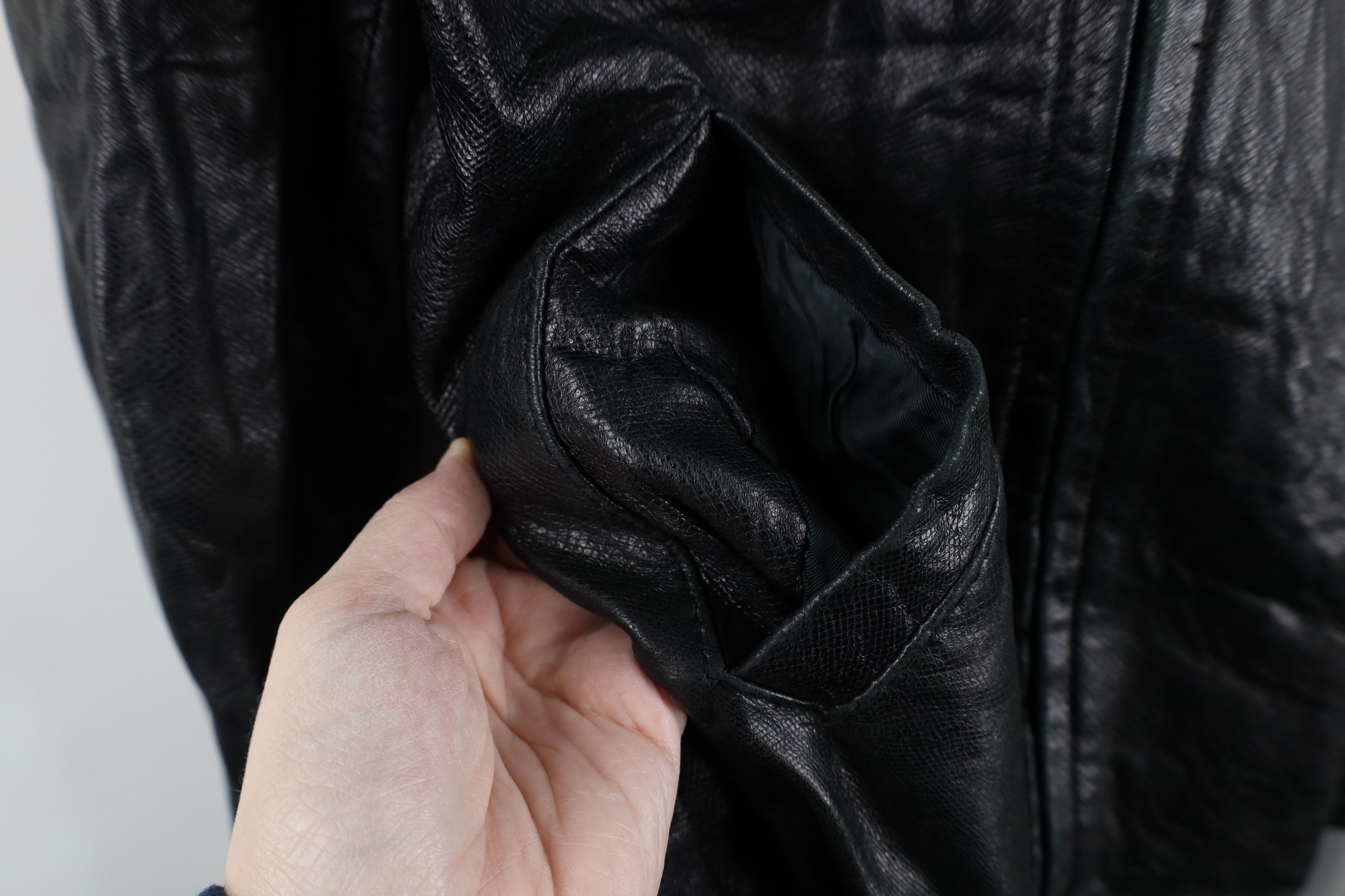 Vintage Vintage 80s 90s Streetwear Leather Cafe Racer Bomber Jacket Size XS / US 0-2 / IT 36-38 - 9 Thumbnail