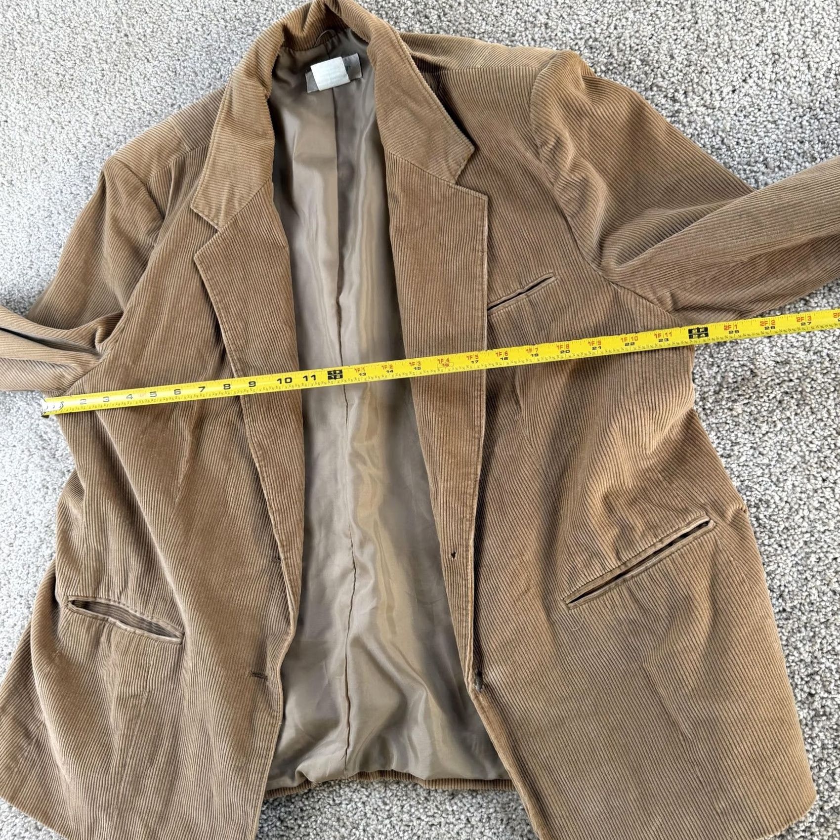 Vintage VINTAGE Sue Brett Blazer Jacket Womens 26 Beige Corduroy Lined Made Japan Street Style Jacket Size 4XL / US 24-26 - 6 Thumbnail