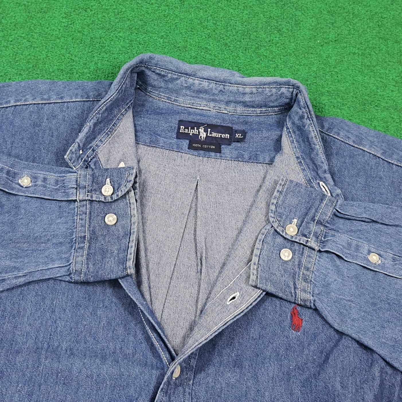 Ralph Lauren Vintage Ralph Lauren Denim Style Button Up Shirt C294N27 Size US XL / EU 56 / 4 - 4 Thumbnail