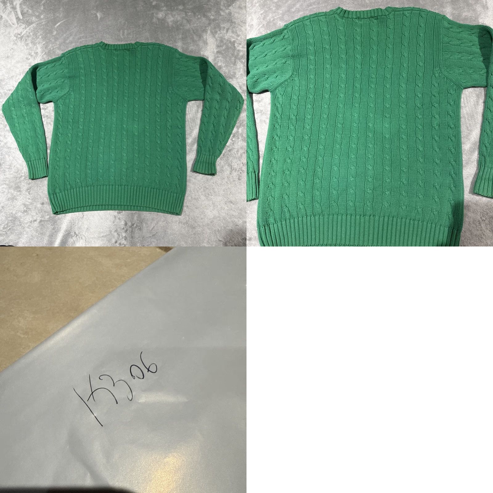 J.Crew VINTAGE J.CREW Oarsman Sweater Men's XL Green Heavyweight Cable-Knit Crewneck Fisherman Pullover 90s Grunge Outdoor Classics Mens Size US XL / EU 56 / 4 - 8 Thumbnail