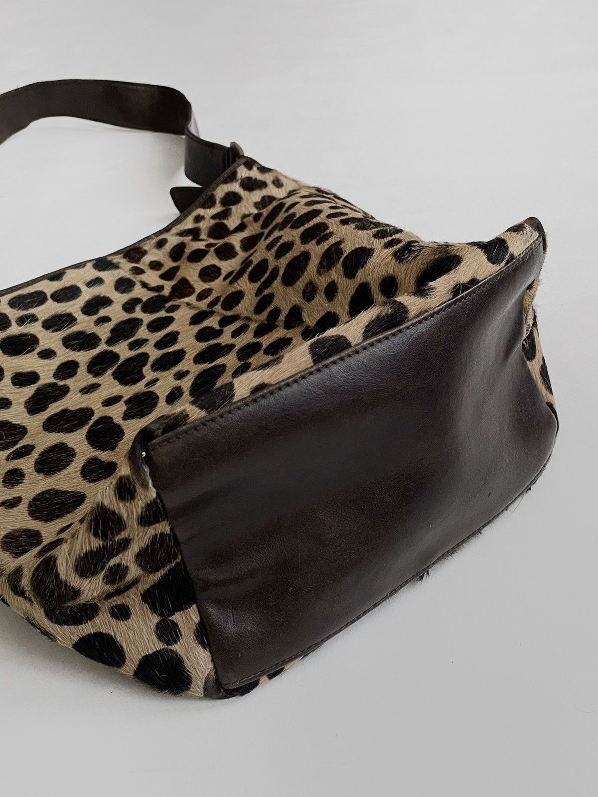 Leather × Vintage Vintage Red Wall fur/leather shoulder bag 2000s Size ONE SIZE - 5 Thumbnail