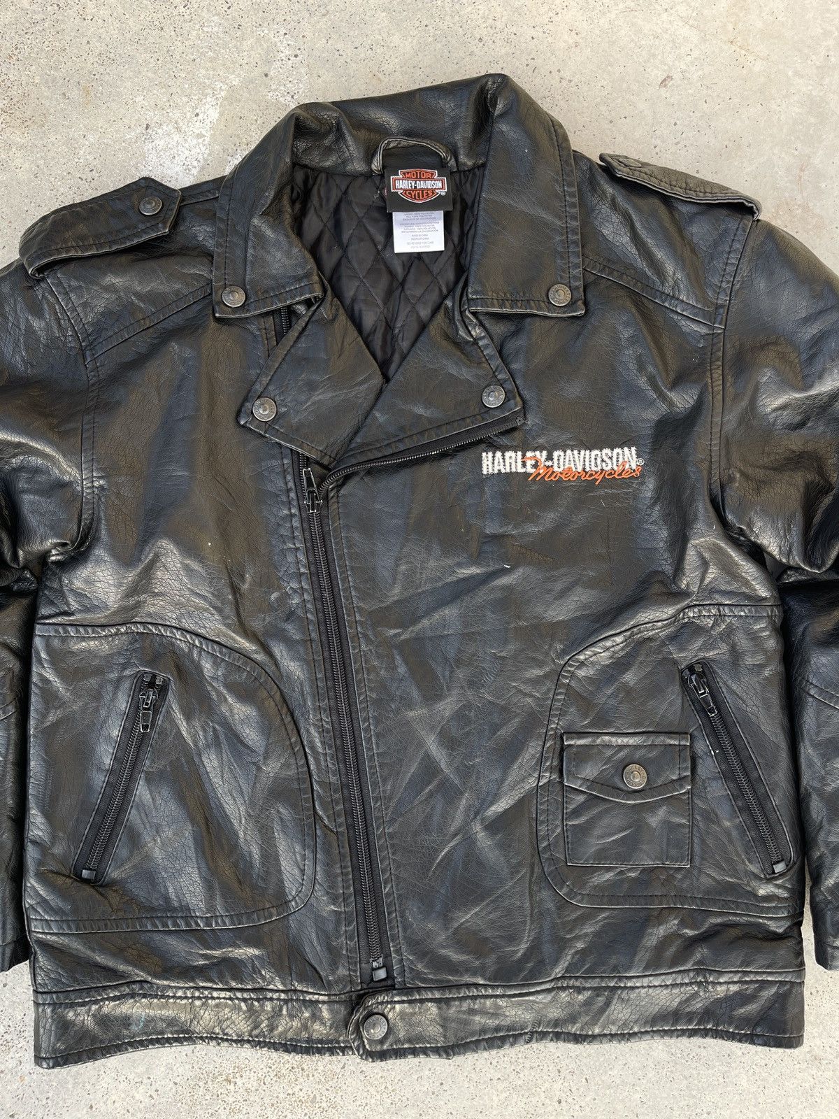 Harley Davidson Harley Davidson Y2K Moto Racing Leather Jacket Size US S / EU 44-46 / 1 - 5 Thumbnail