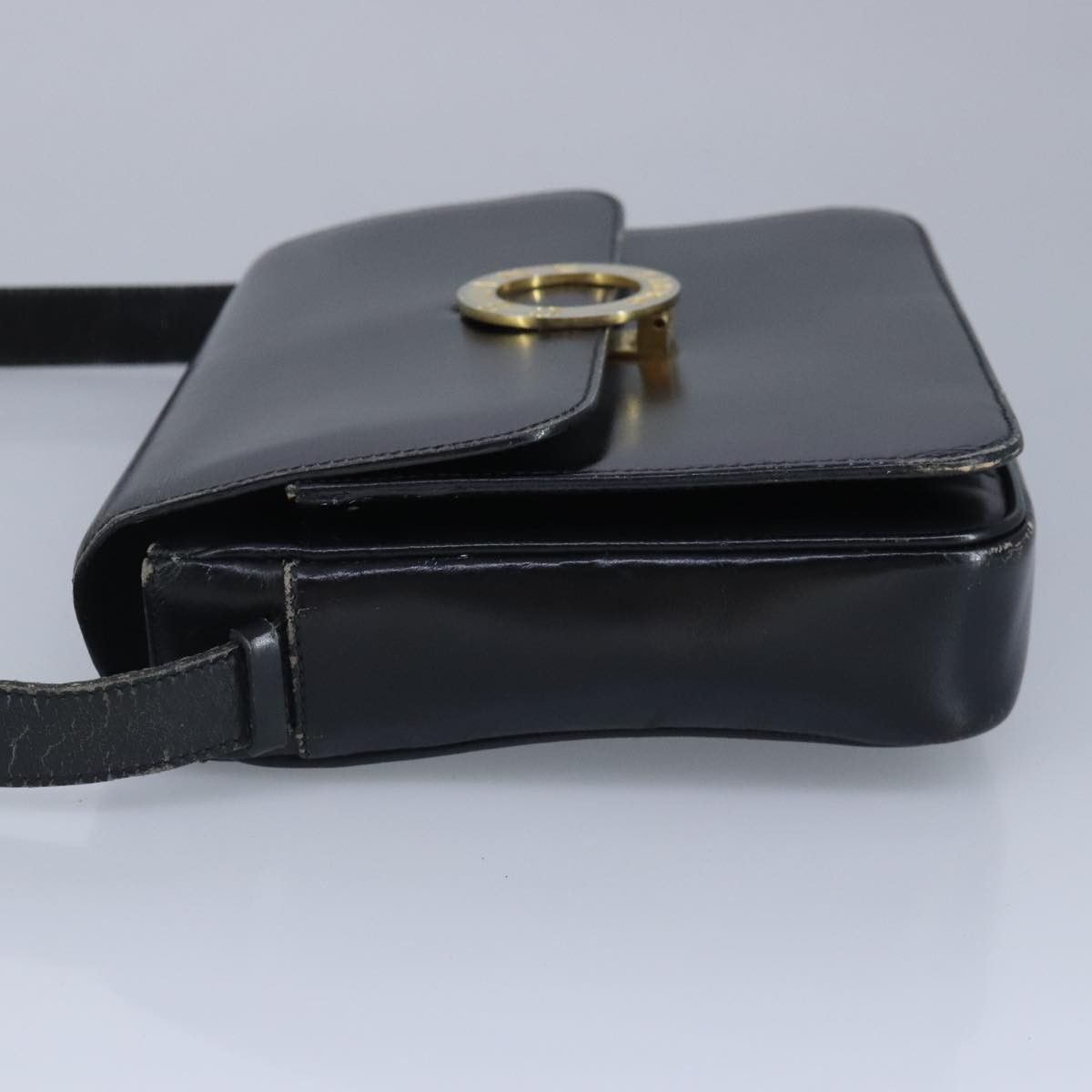 Celine CELINE Shoulder Bag Leather Black Gold Size ONE SIZE - 4 Thumbnail