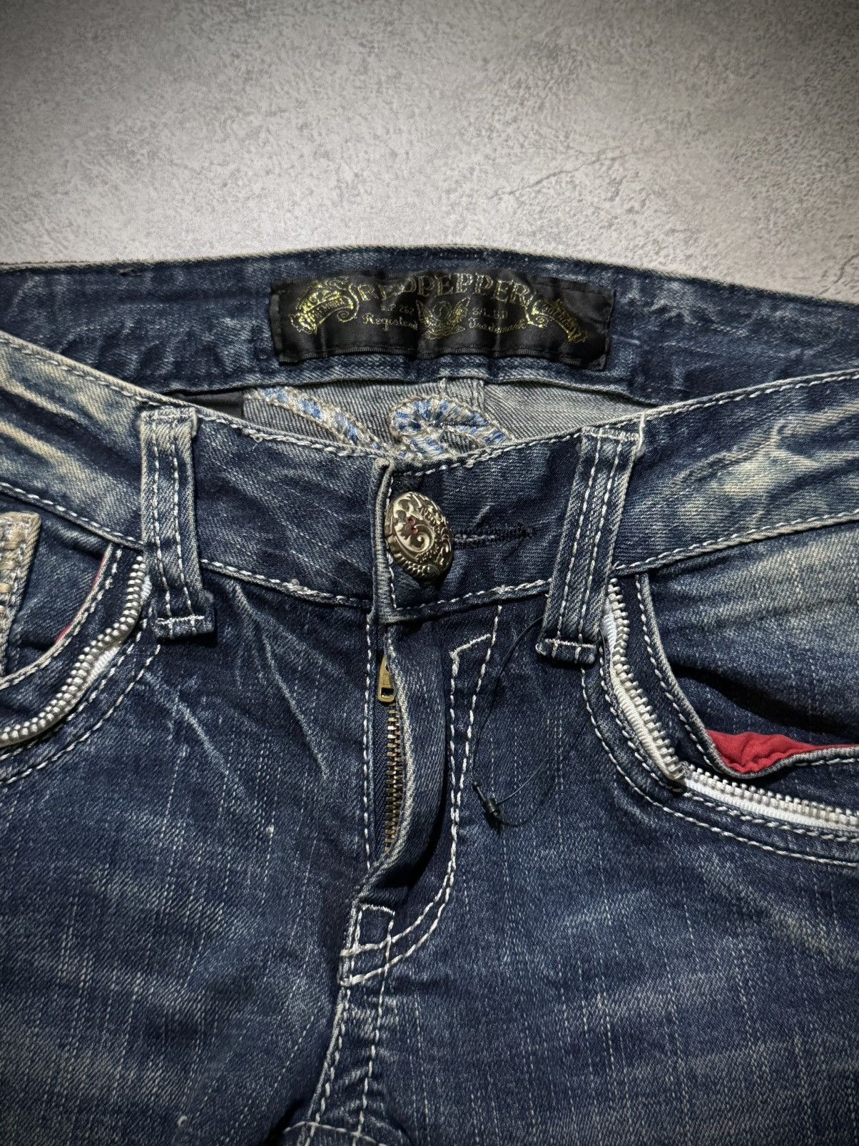 Hysteric Glamour Y2k Red Peppers skull studded ifsixwasnine bootcut jeans Size US 29 - 11 Thumbnail