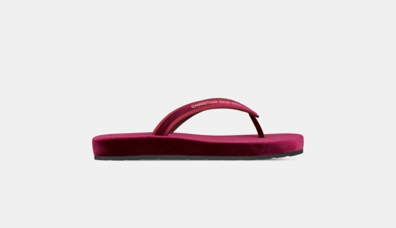 Dior o1w1db11024 Thong Sandals in Scarlet Red Size US 6 / IT 36 - 1 Thumbnail