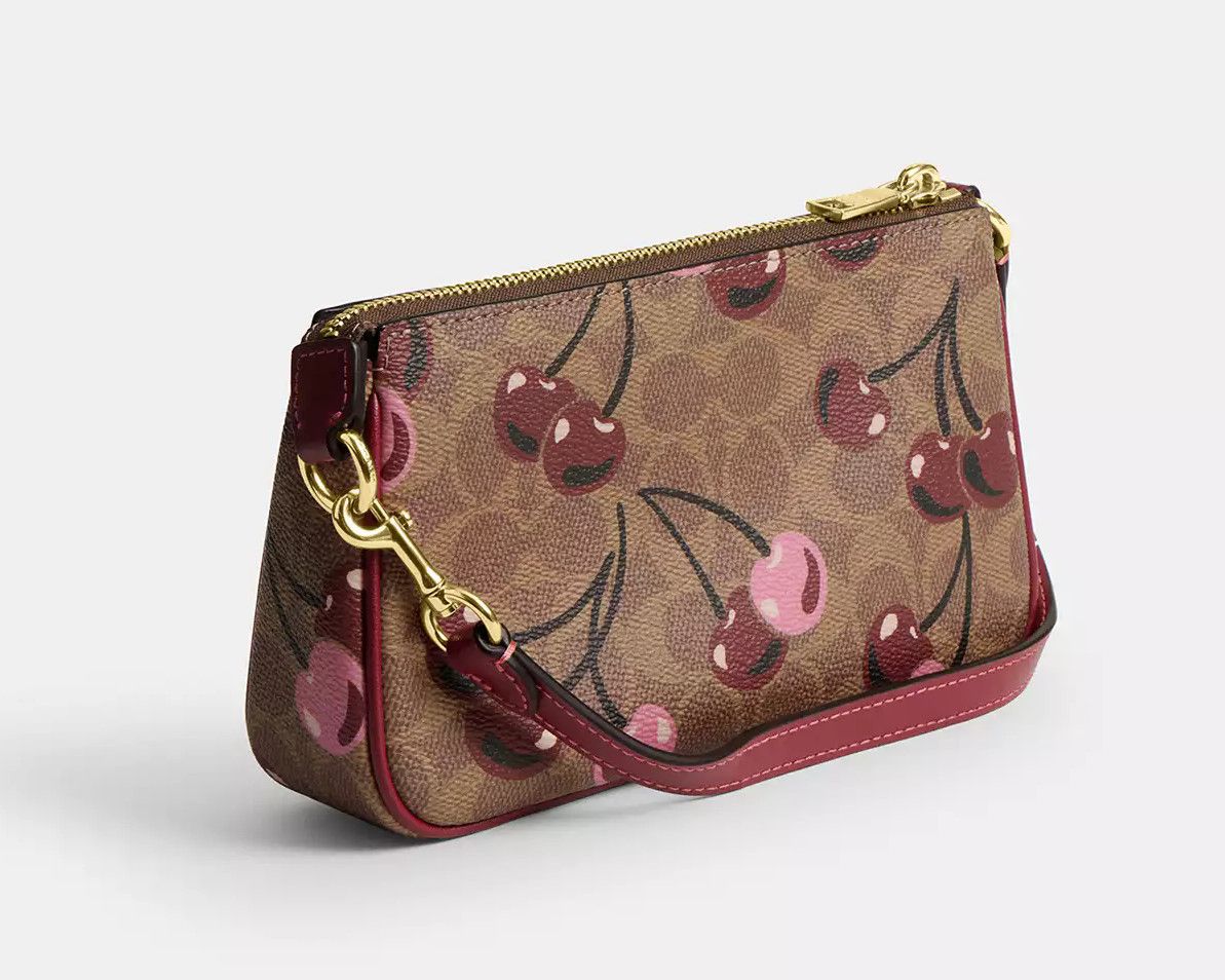 Coach 🍒 Nolita 19 In Signature Canvas With Cherry Print CZ011 Size ONE SIZE - 13 Thumbnail