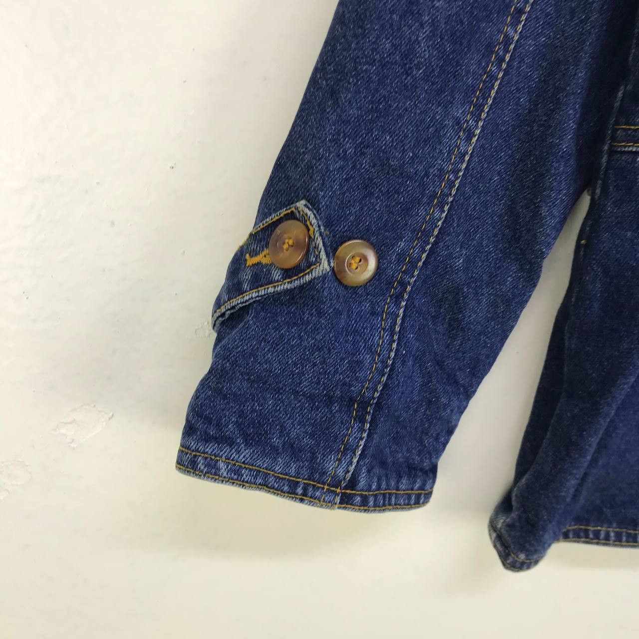 London Fog Vintage London Fog Collarless Denim Jacket Size US S / EU 44-46 / 1 - 16 Thumbnail