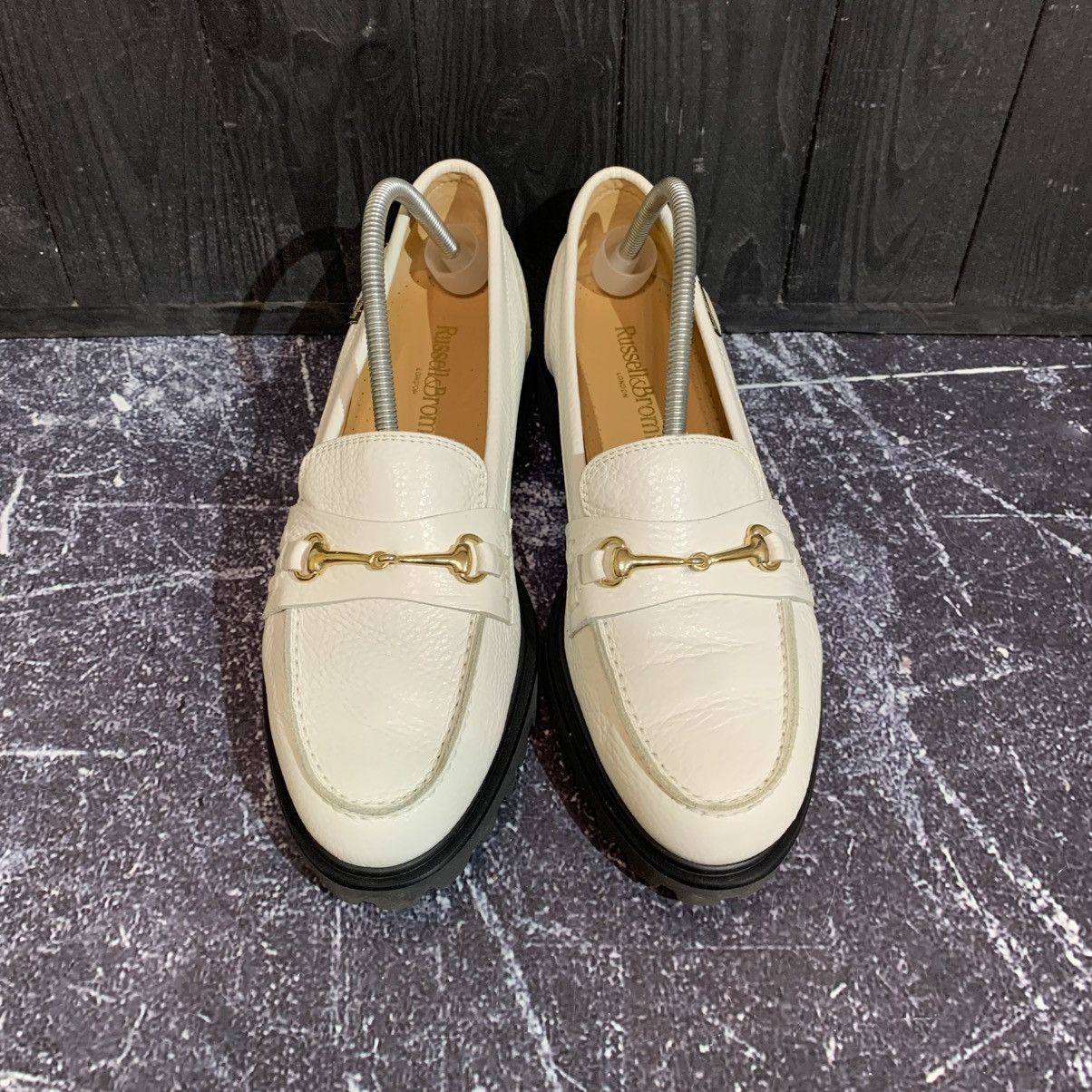 Russell & Bromley Russel & BROMLEY White Leather Loafers Size 40 Gucci Style Size US 10 / IT 40 - 4 Thumbnail
