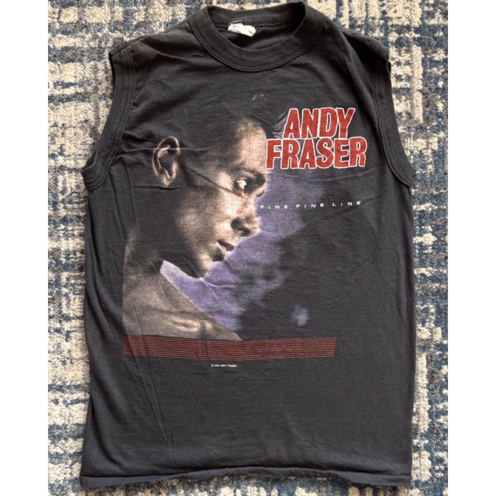Vintage VINTAGE Winterland 1984 Andy Fraser Fine Line Tour Graphic Print T-Shirt L Black Men's Shirt 80s Band Rock Size US L / EU 52-54 / 3 - 2 Thumbnail
